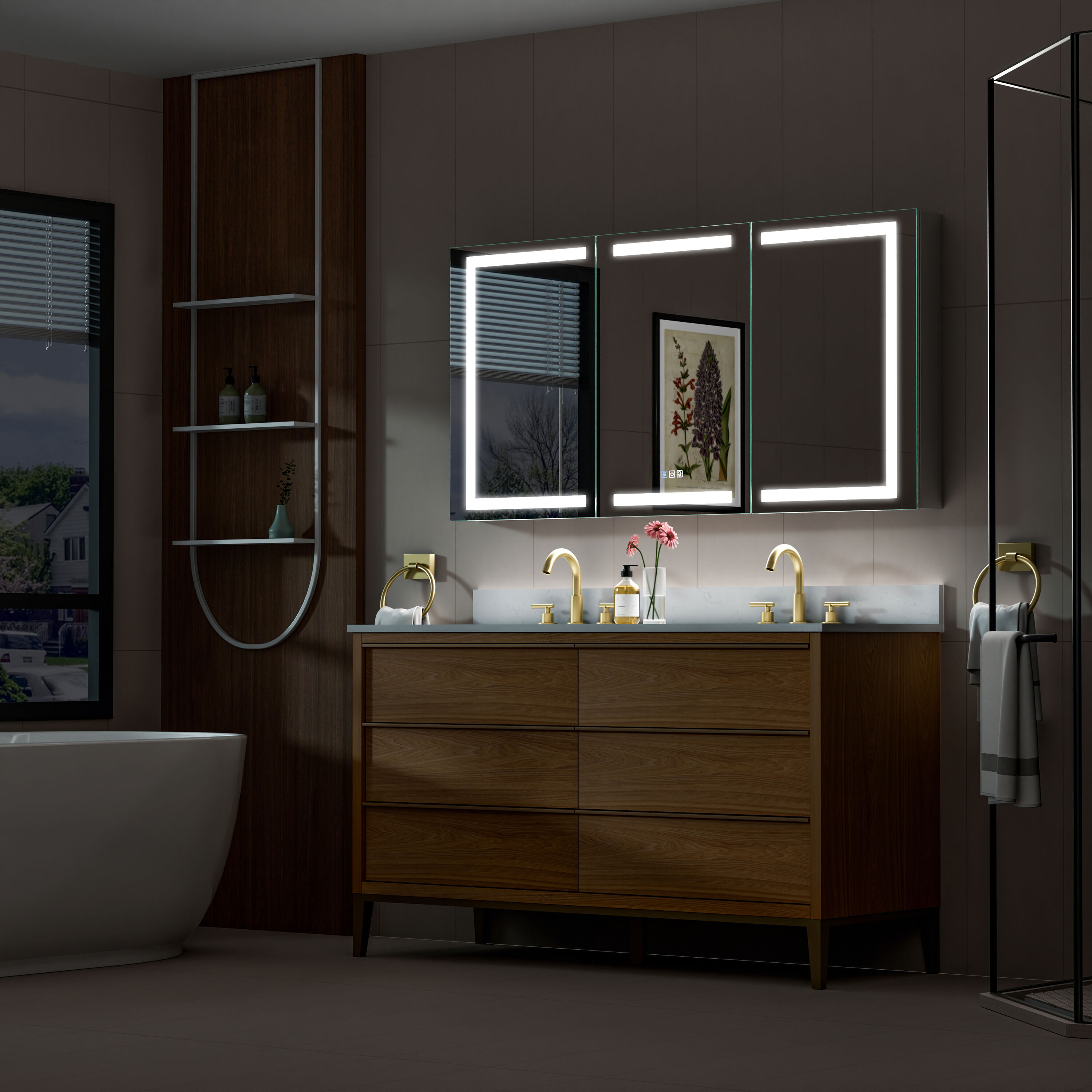 WELLFOR EX-UNBV36GR Bathroom-Medicine-Cabinets - View #5