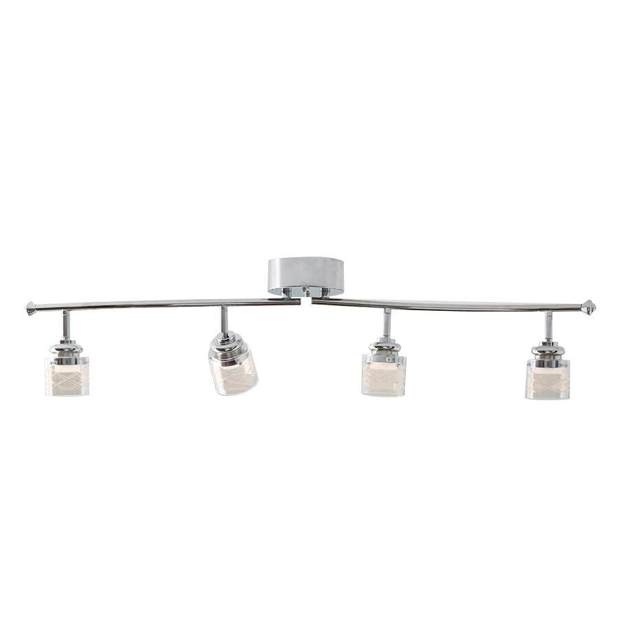 Style Selections Royalston 29.92-in 4-Light Chrome dimmable LED Modern ...