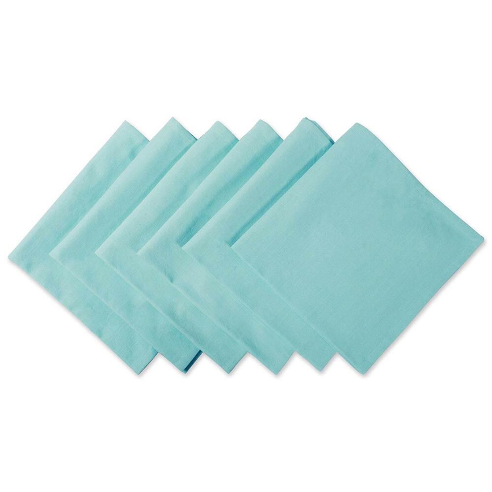 Light Blue Cloth Napkins, Blue Napkins Set of 6, 100% Cotton Napkins,  Reusable Aqua Blue Dinner Napkins, Perfect for Parties, Oversized Table  Napkins