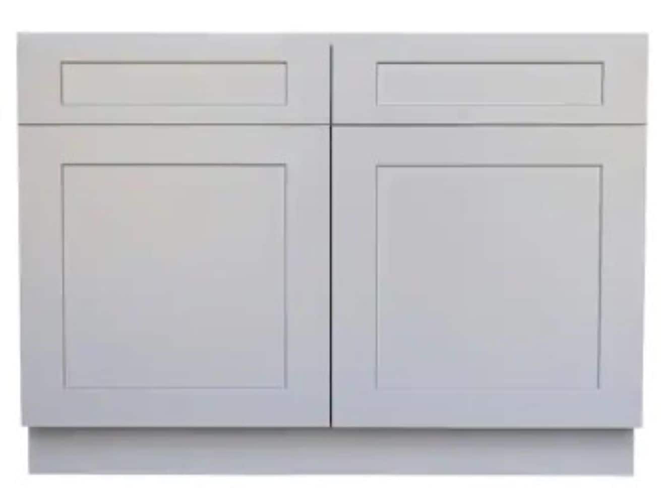 RELIABILT Parkstone 33-in W x 34.5-in H x 24-in D Grey Blind 1-Drawer Base Fully Assembled Plywood Cabinet (Flat Panel Shaker Style)