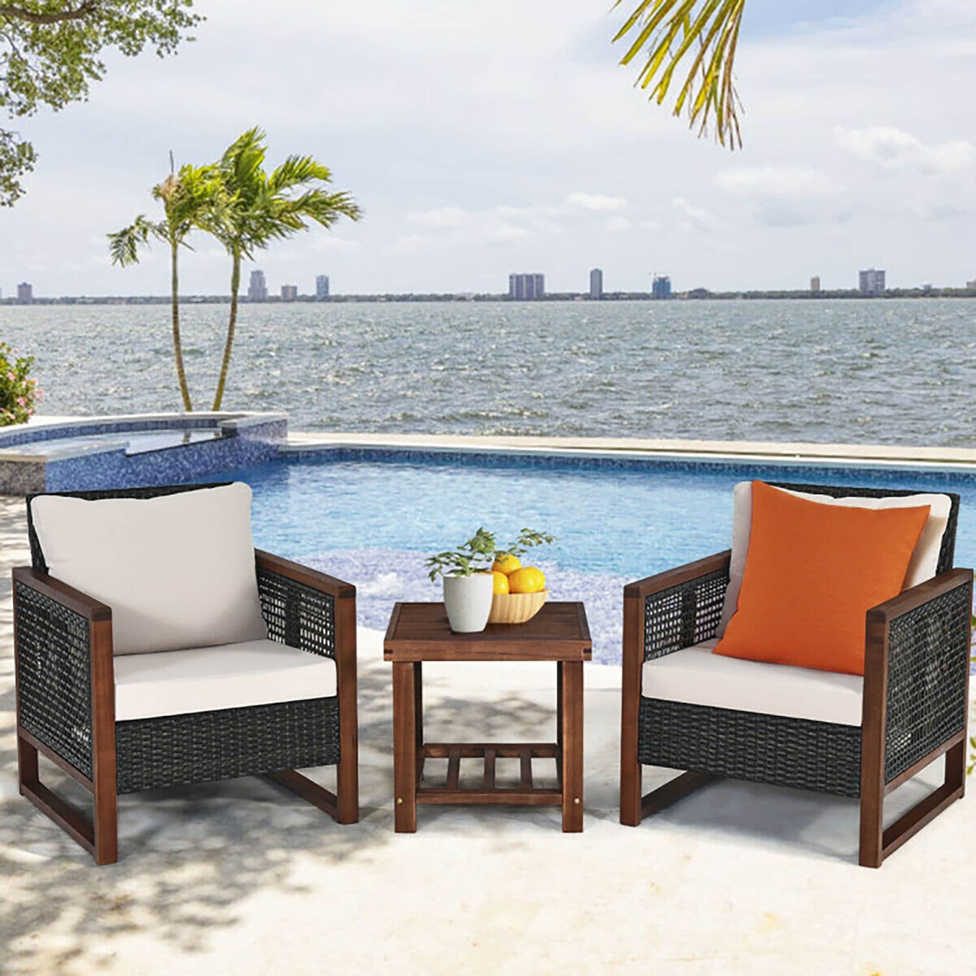 CASAINC CEW-HZ001-BR Patio-Conversation-Sets - View #2