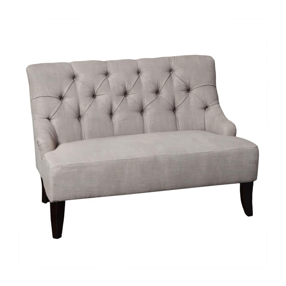 Best Selling Home Decor 295263 Nicole 45-Inches Midcentury Gray and dark brown 2 -seater Settee