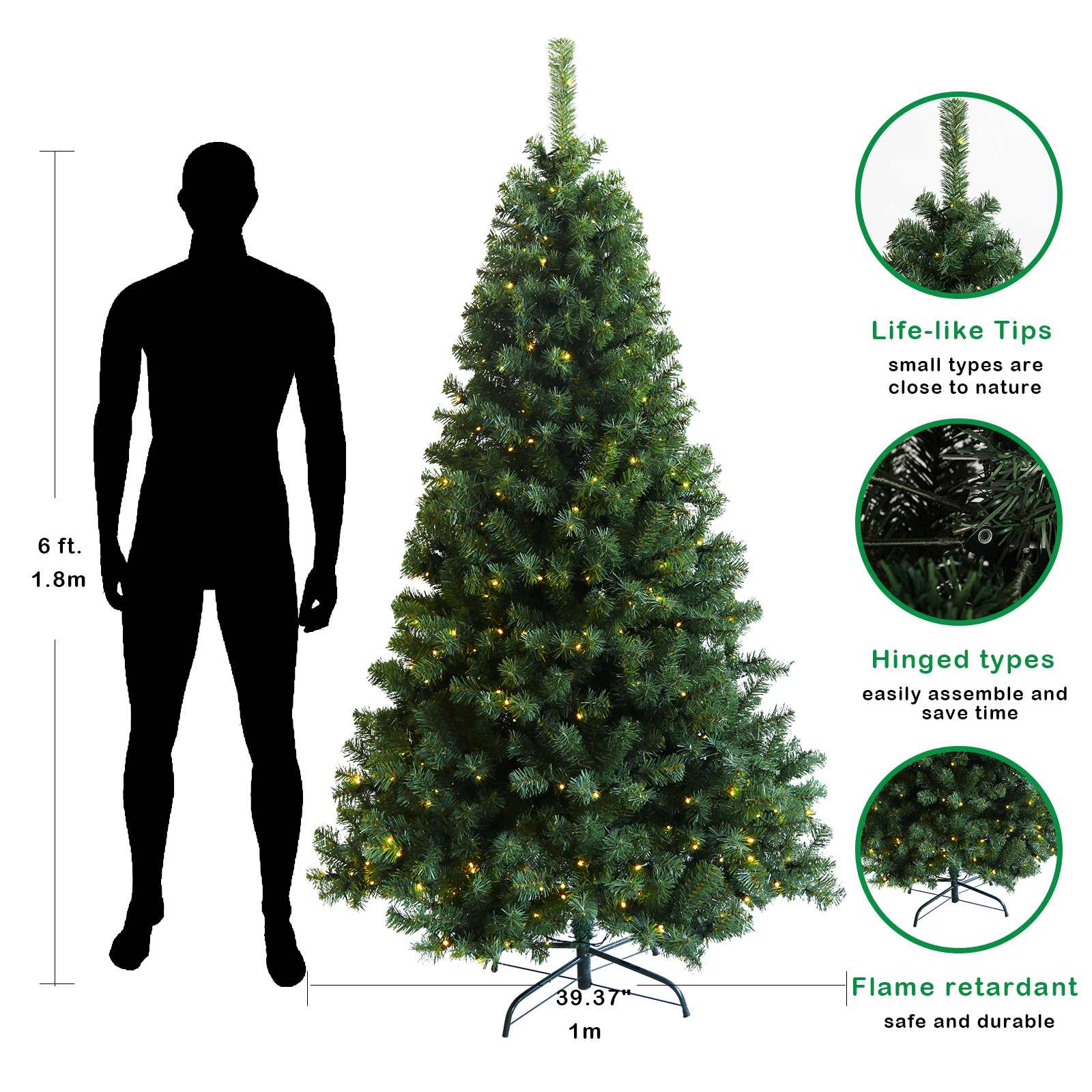 VERYKE LL-CST011 Artificial-Christmas-Trees - View #4