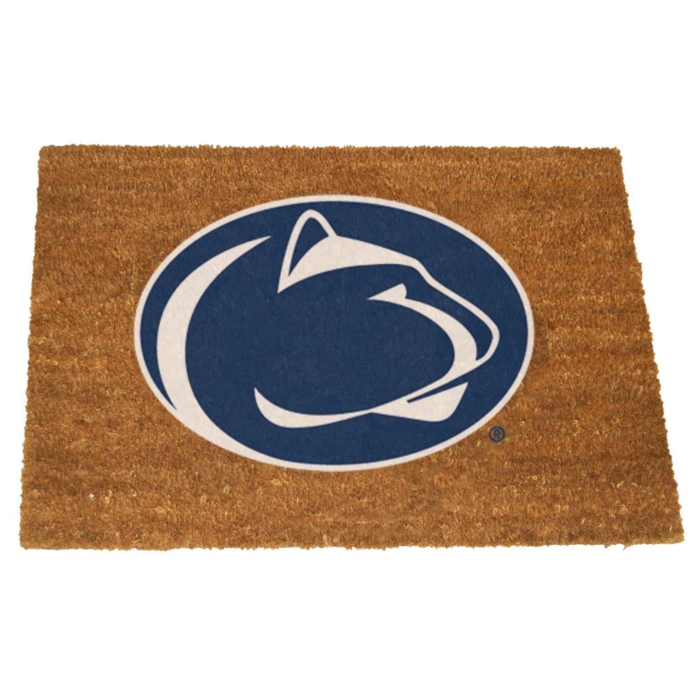 The Memory Company COL-PSU-1689 Penn State Nittany Lions 29.5-in x 19.5-in Team Color Coir Non-Slip Grip Outdoor Decorative Sports Door Mat