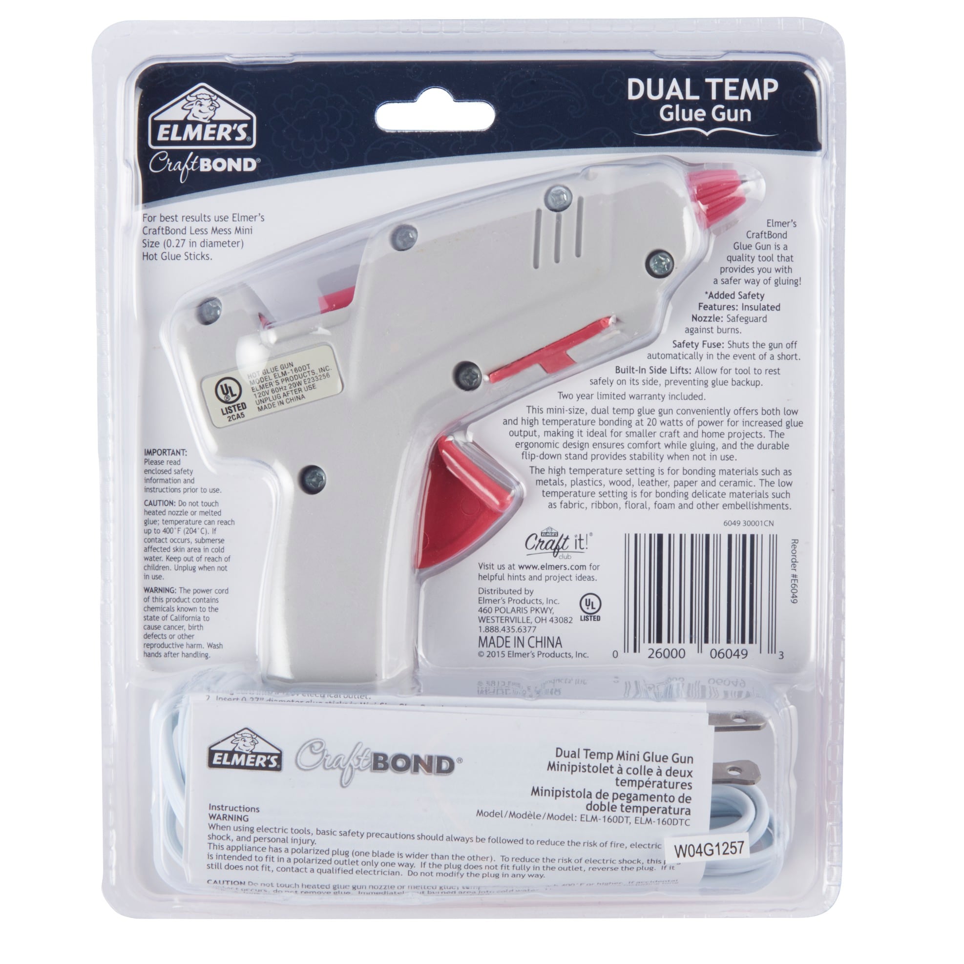Surebonder Craft Glue Gun, 2 oz., White, 2/Pack (64838-PK2