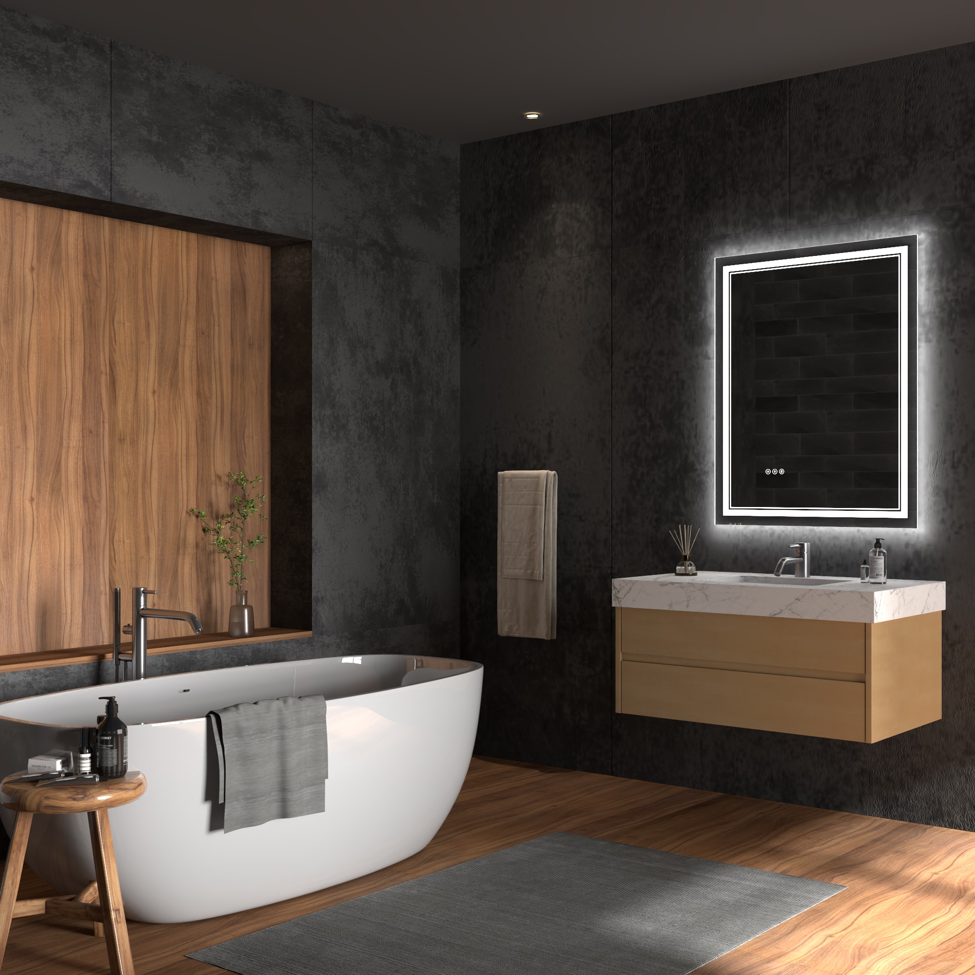 ExBrite FXBM3026FB Framed-Bath-Mirrors - View #14