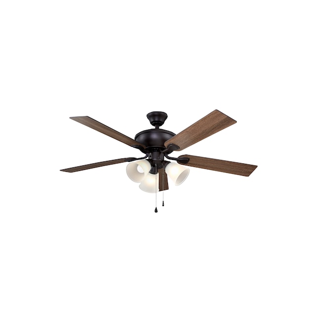 Harbor Breeze Sailor Bay 52 In Bronze Led Indoor Downrod Or Flush Mount Ceiling Fan With Light 5 Blade The Fans Department At Com - Hampton Bay Ceiling Fan Wattage Chart