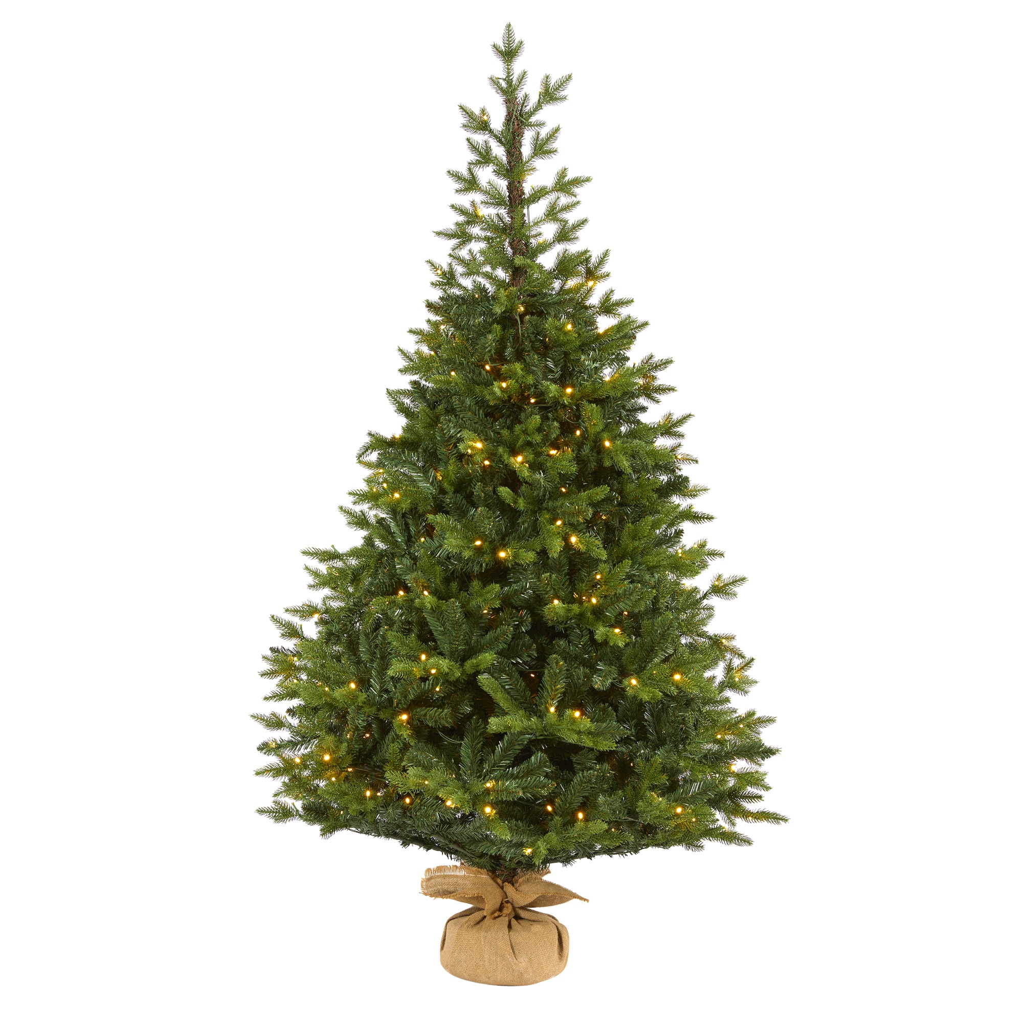 Nearly Natural 6-ft Fraser Fir Pre-lit Artificial Christmas Tree with ...