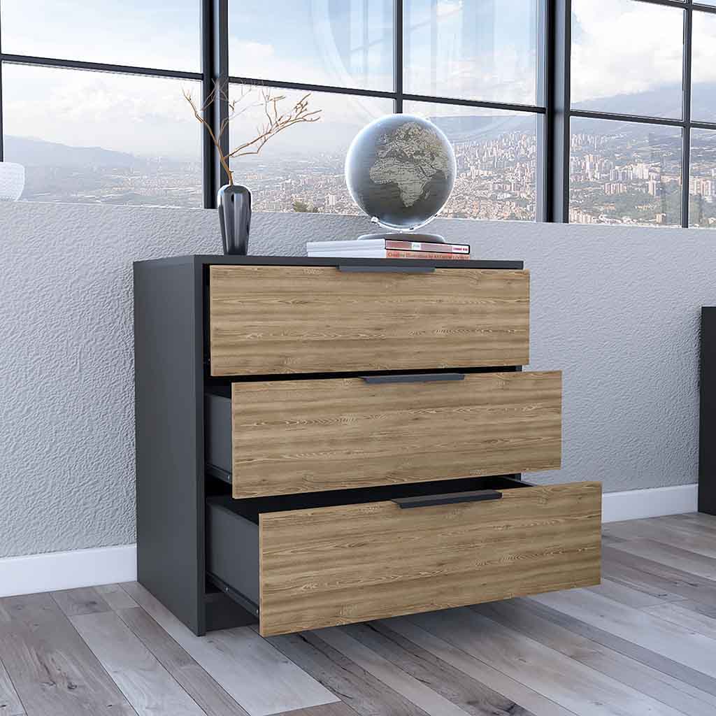 black brown tall dresser Benjara Kaira Espresso Brown and Black 5 Drawers 38 in. Tall Dresser Chest  of Drawers BM333791