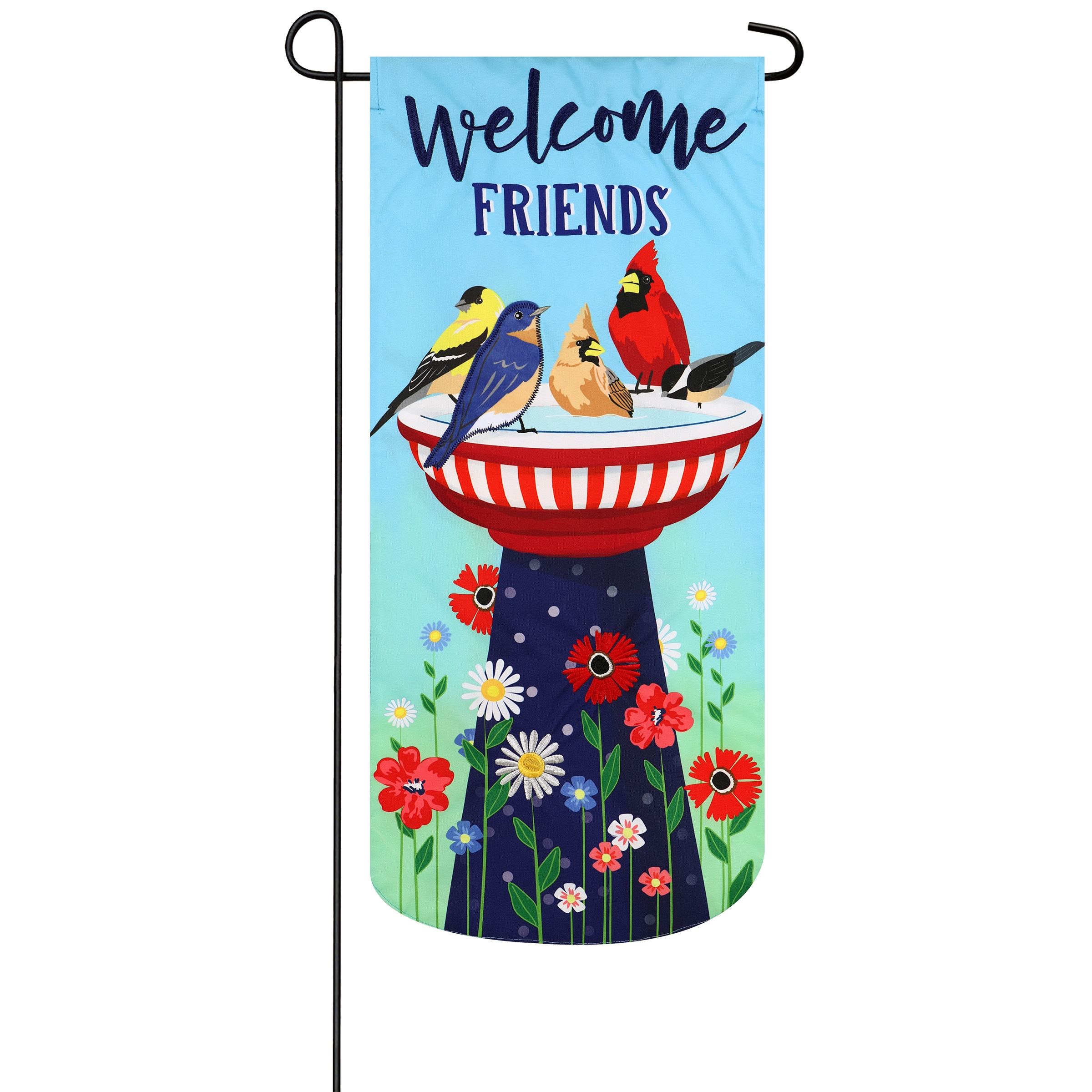 Style Selections ZLW14L11835 1-ft W x 2.3-ft H Patriotic Embroidered Banner Kit
