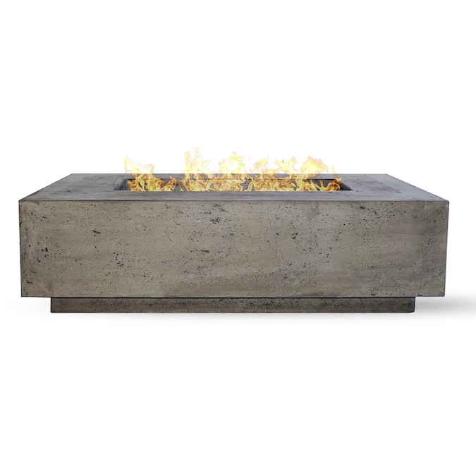 Natco 38-in W 65000-BTU Pewter-pantina Concrete Propane Gas Fire Pit Table  in the Gas Fire Pits department at Lowes.com