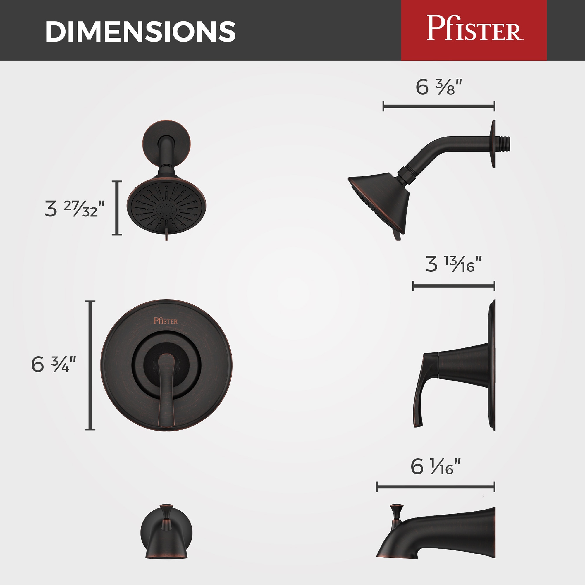 Pfister 8P8-WS2-MCSY Tub-Shower-Faucets - View #12