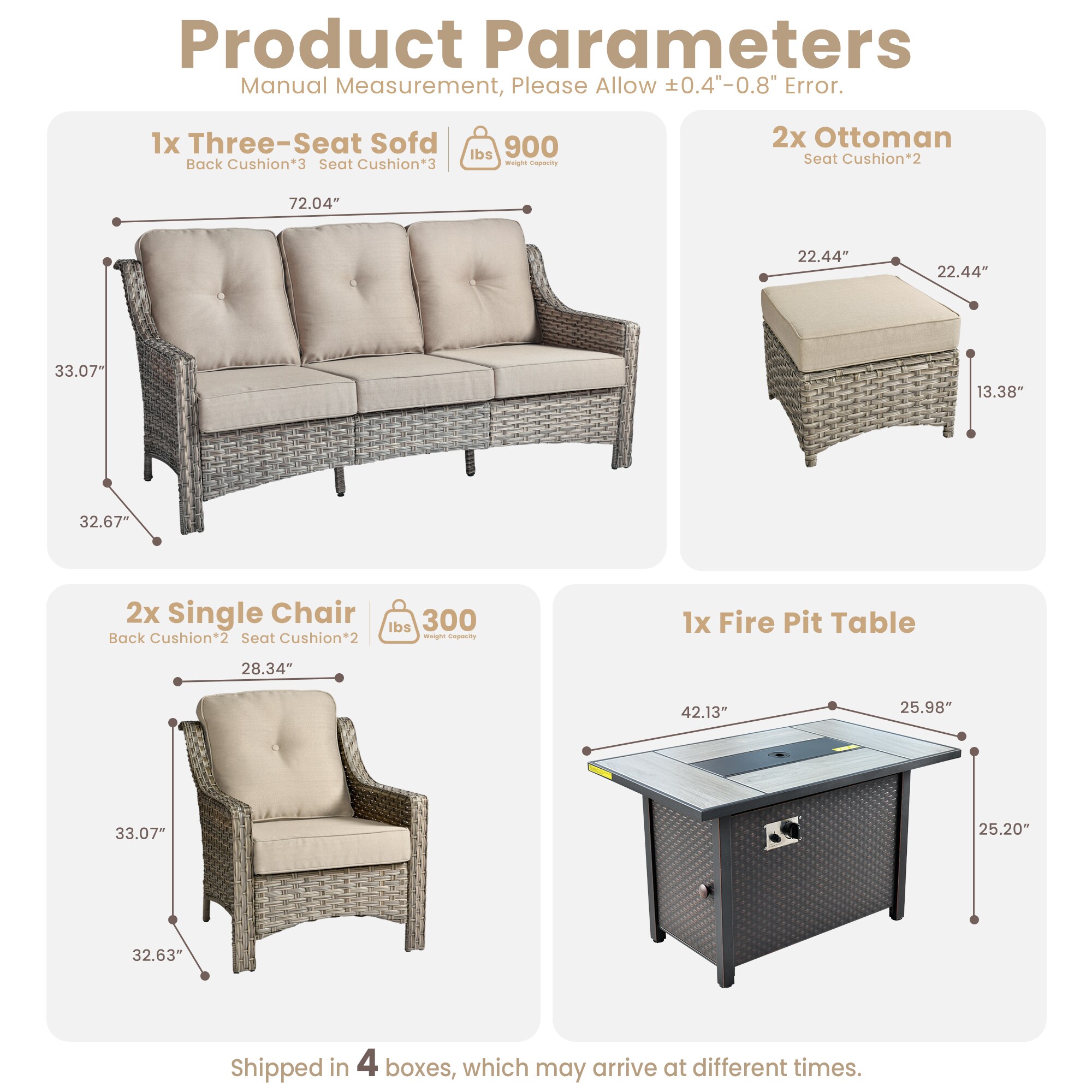 Ovios RFP03PD605 Patio-Conversation-Sets - View #7