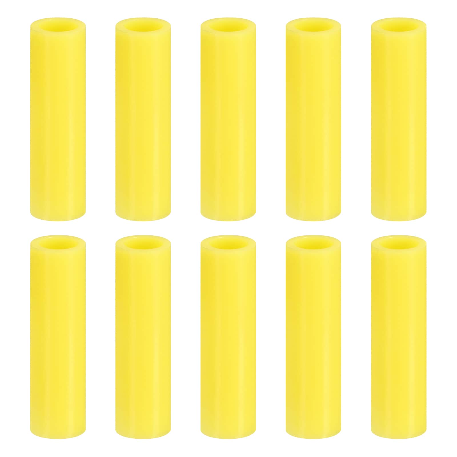 Unique Bargains 10pcs Silicone Straw Tips Metal Straw Covers Soft Reusable Straws Tips Fit for 8mm/0.31inch OD Stainless Steel Straws Yellow #S25120404UX5415