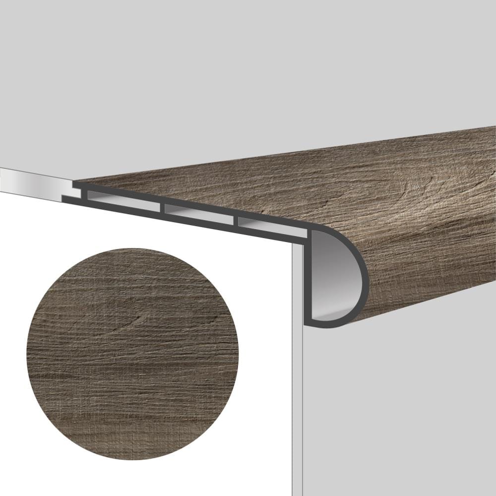 Lucida USA MC-502SN MaxCore 2.75-Inches x 48-Inches x 0.7-Inches Obsidian Prefinished Vinyl Flush Stair Nosing