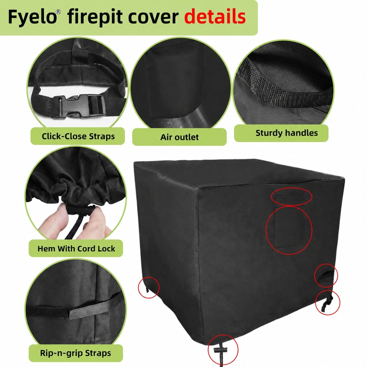 Adrinfly LAD0629D020 Fire-Pit-Covers - View #3