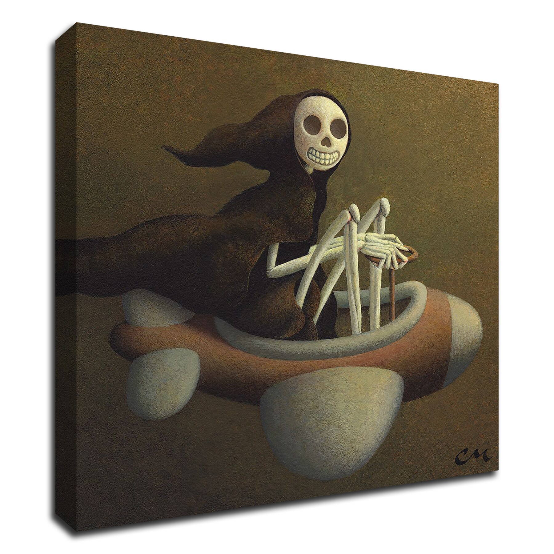 Tangletown Fine Art 8M1641DC-2424 Joy Ride Chris-Mile 24-in H x 24-in W Figurative Print on Canvas