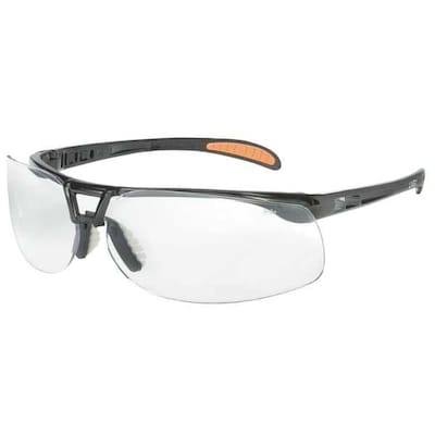 Uvex Protege Safety Glasses Anti-Scratch Clear Lens Black Frame Half-Frame