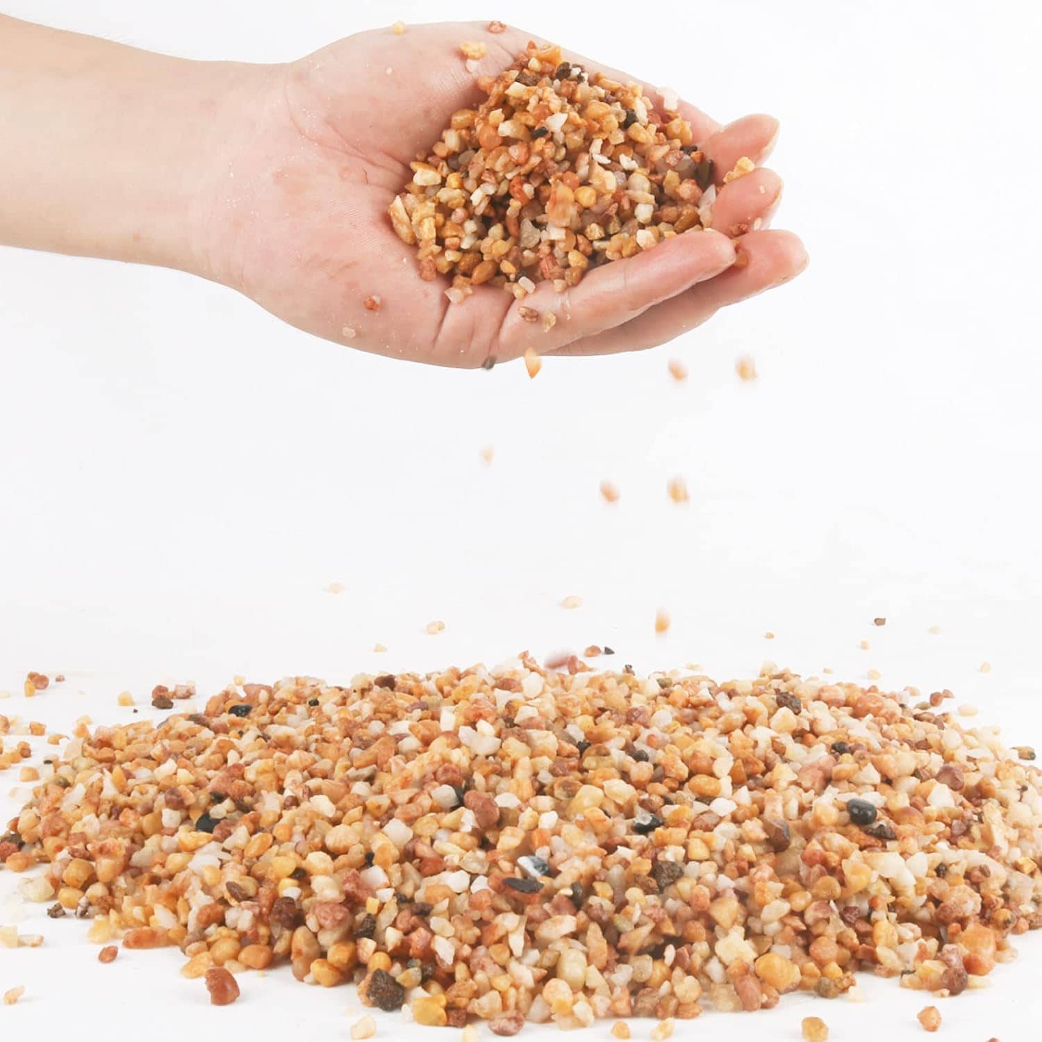 FANTIAN 3 lb Bag 1/5 Inch Natural River Pea Gravel Pebbles for Indoor Outdoor Plants Succulents Cacti Terrariums Aquariums Vases and Top Dressing