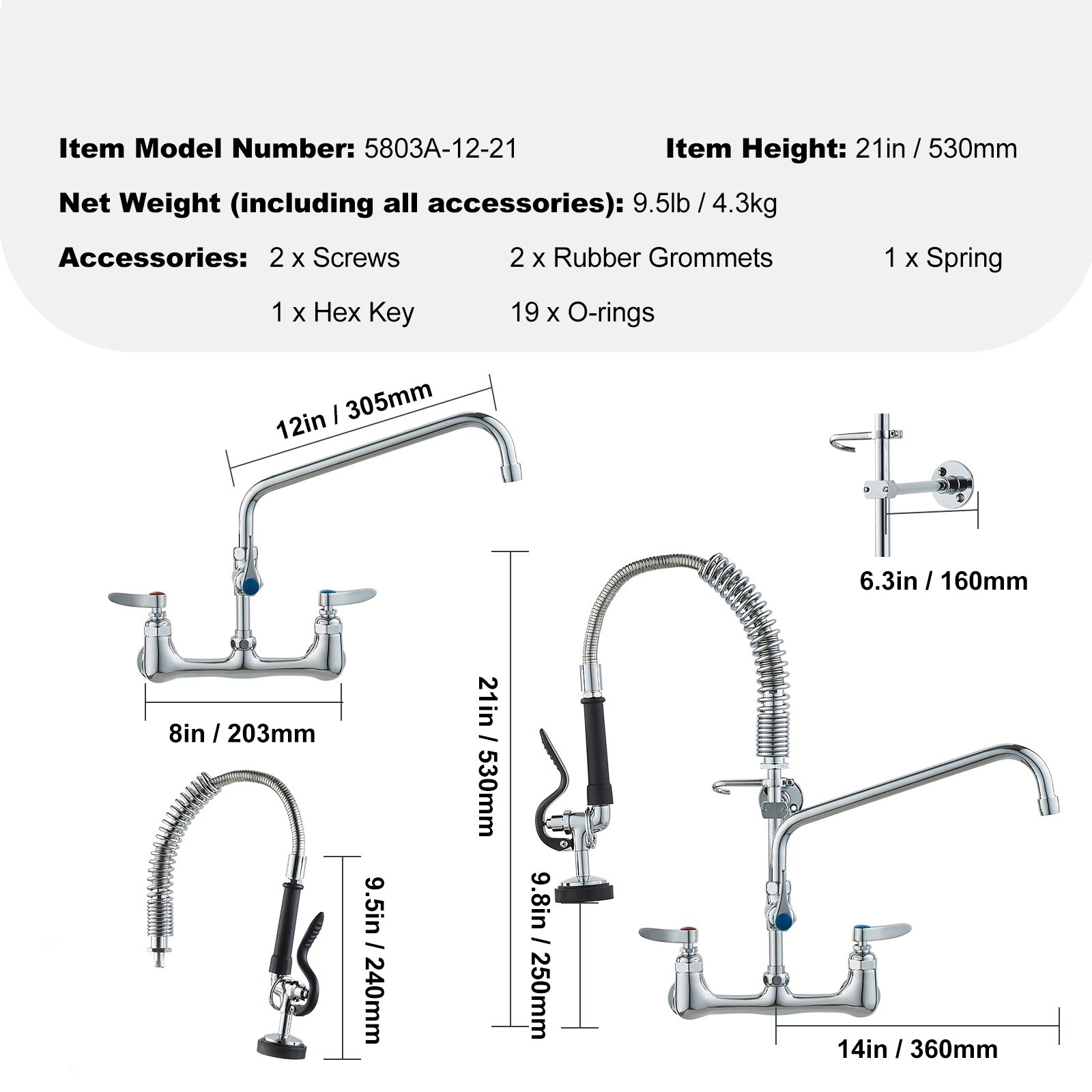 VEVOR SCBGSYCXSLTB05325V0 Kitchen-Faucets - View #7