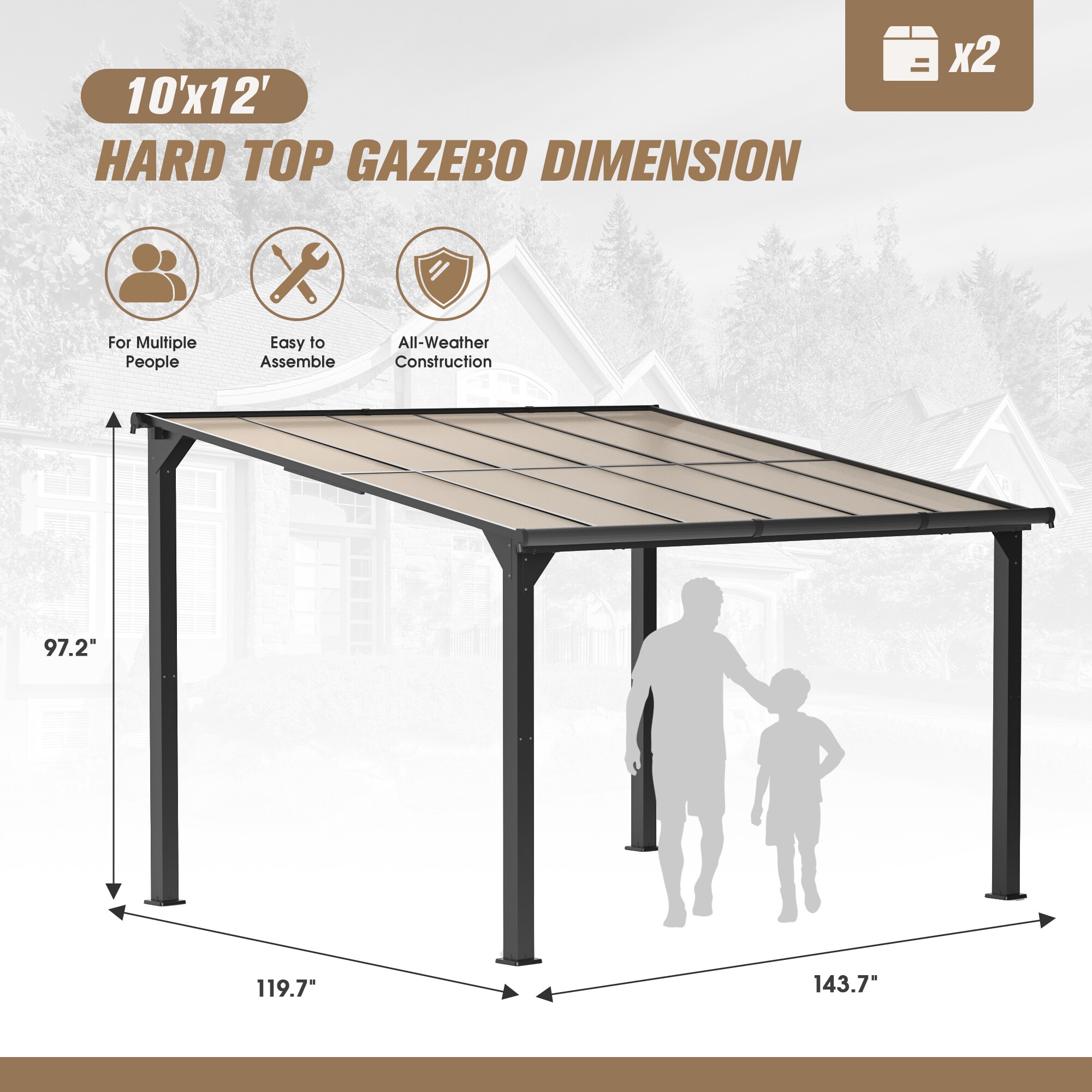 Clihome CL-HG61F1376C carports - View #3