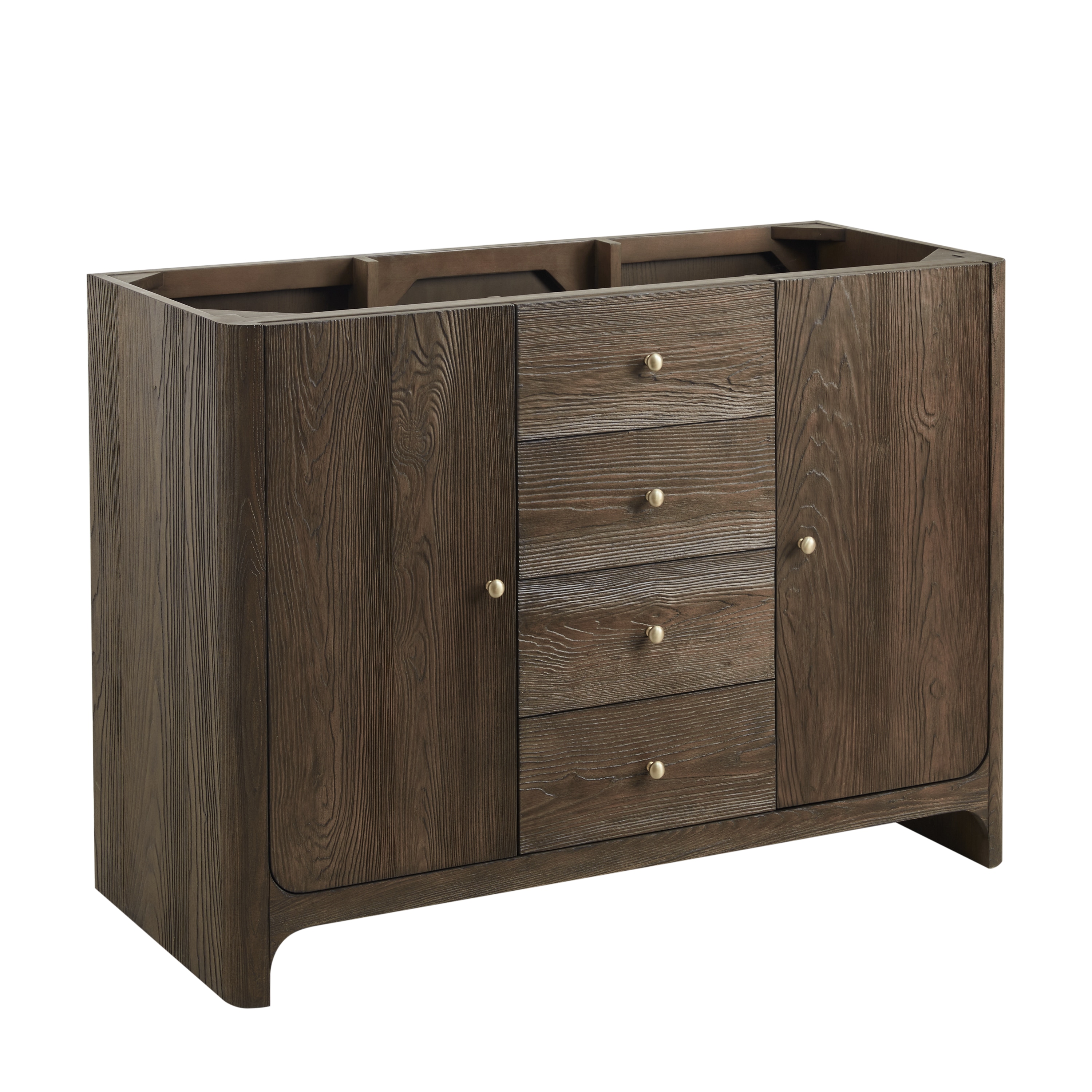 James Martin Vanities D125-V48-SBL Gracyn 48-in Sable Bathroom Vanity Base Cabinet without Top