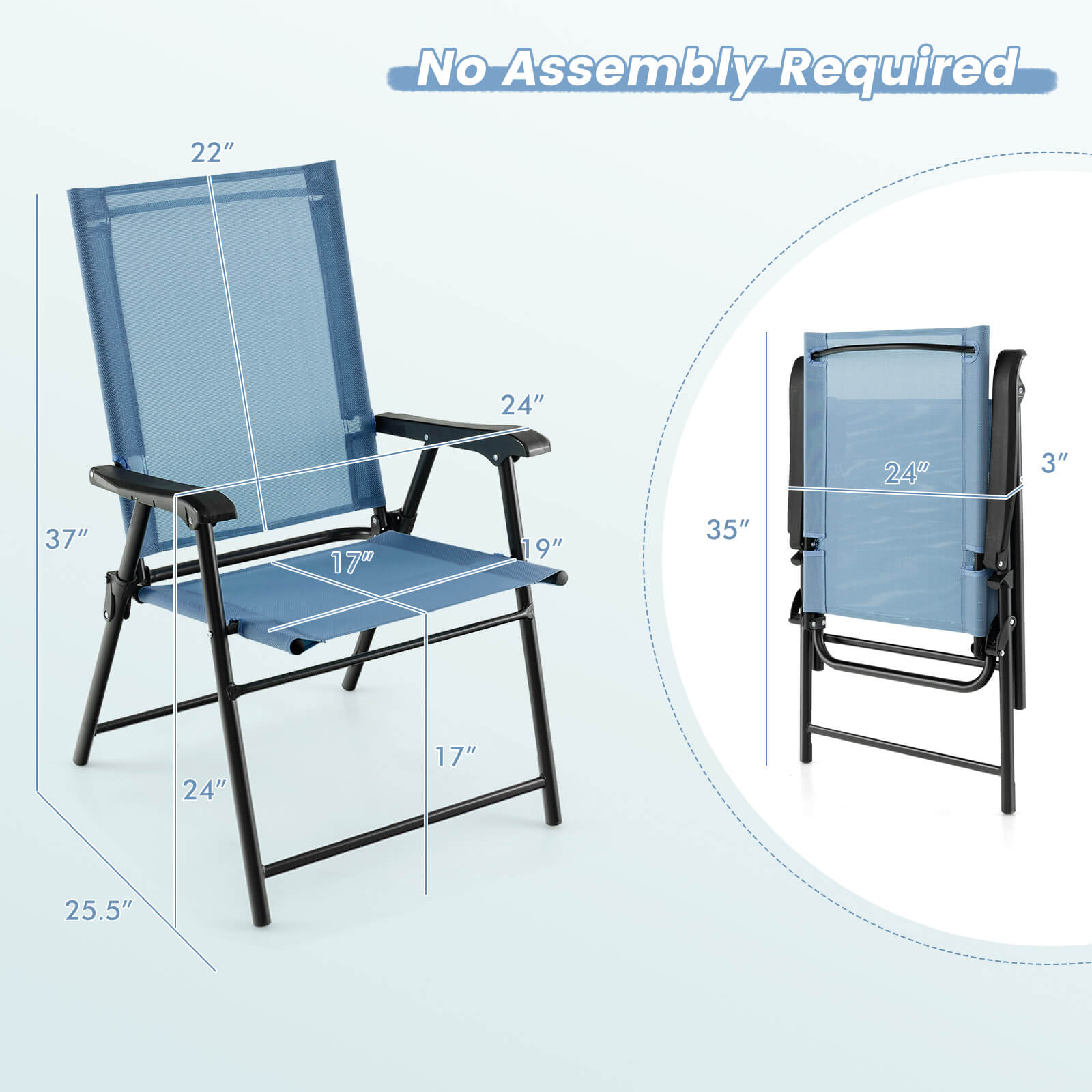 Forclover FBR-425BL-2 Patio-Chairs - View #7