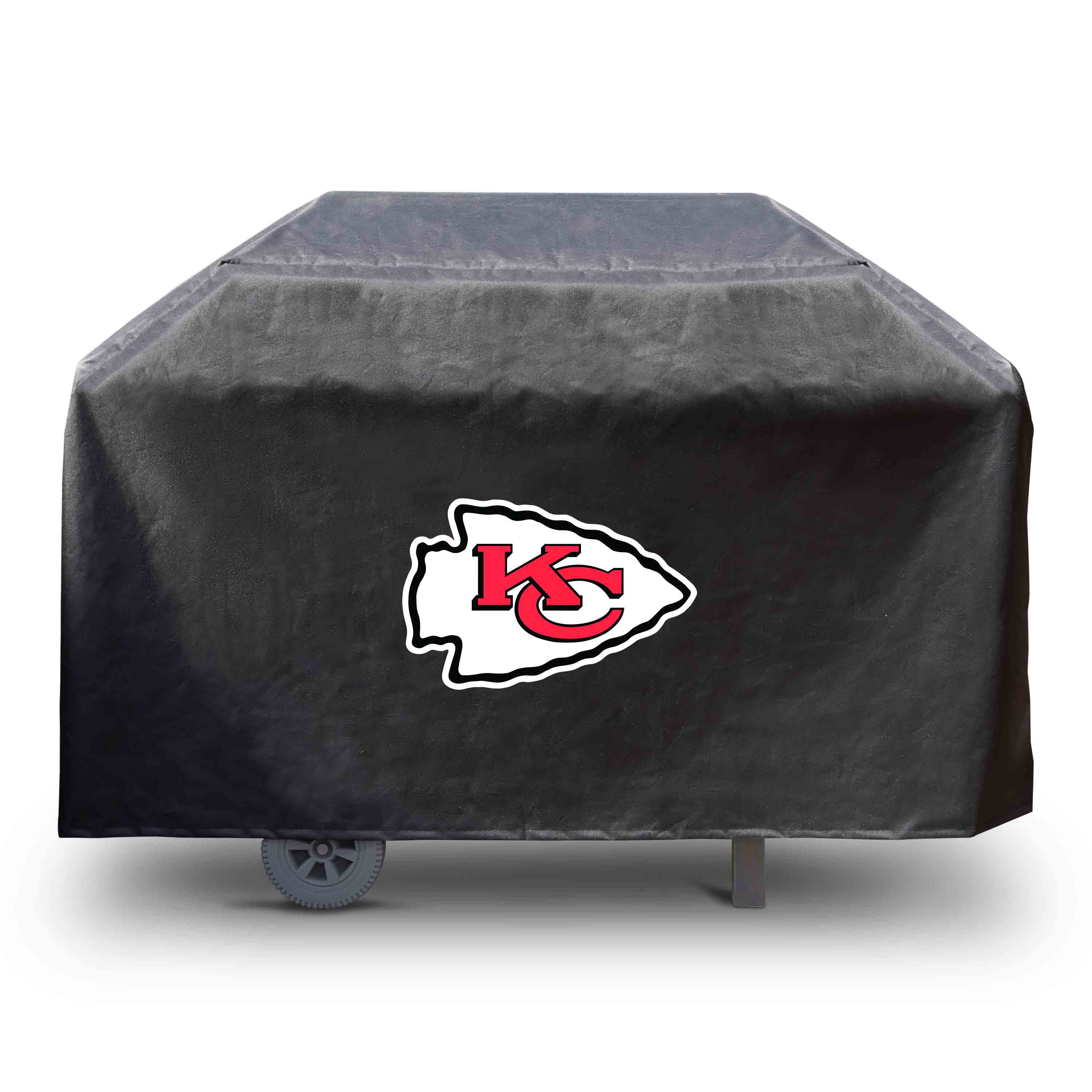 FANMATS 41141 Kansas City Chiefs 4 burner grill cover 68-Inches W x 35-Inches H Black Fits most Cover
