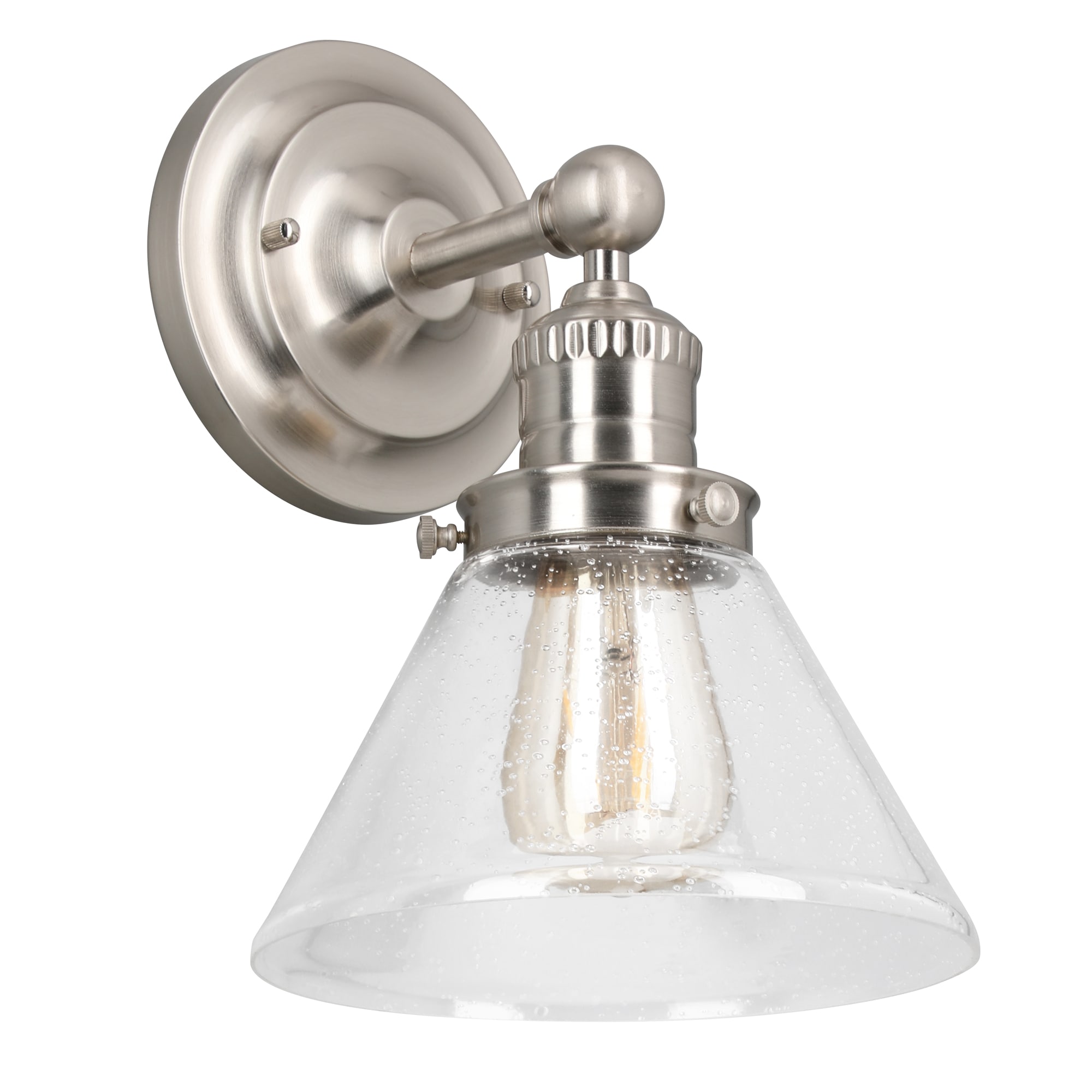 Design House 589028-SN Augustin 7.875-in W 1 -Light Satin Nickel Transitional Wall Sconce