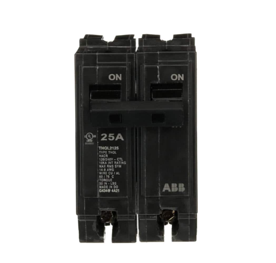 GE THQL2125A Q-Line THQL 25-amp 2 -Pole Standard trip Circuit Breaker