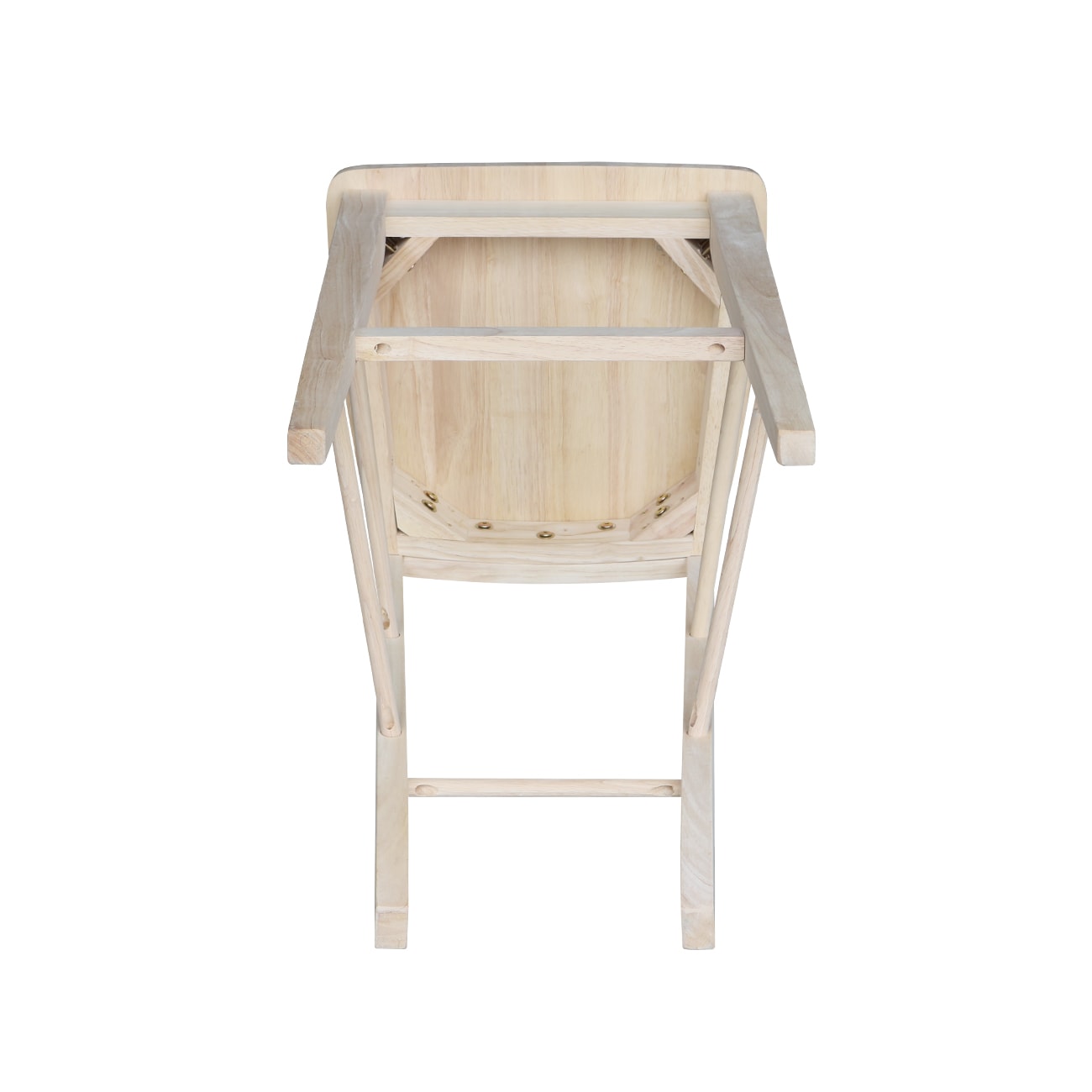 Unfinished Solid Parawood 30" Bar Height Cafe Stool