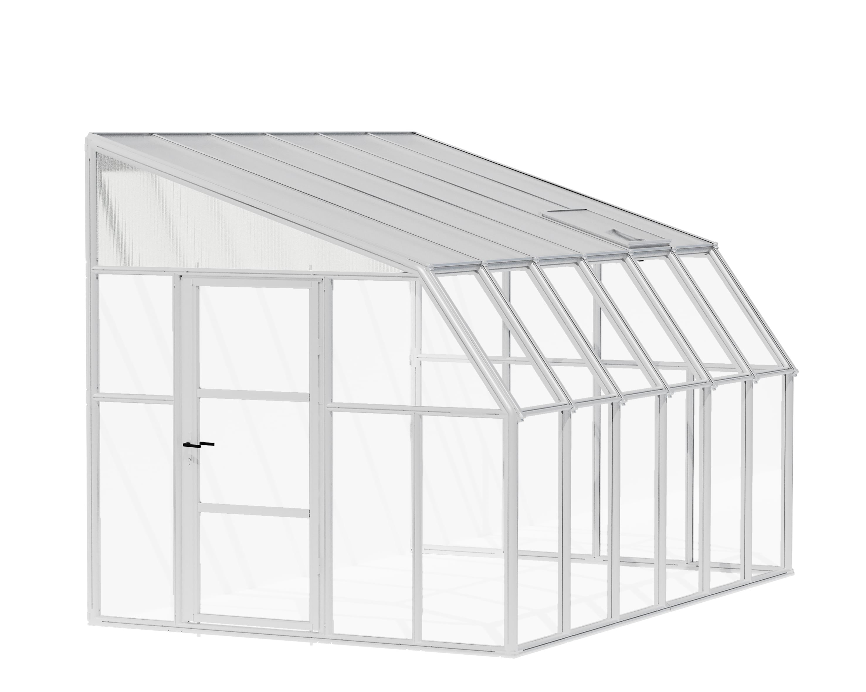Canopia by Palram 702131 8-ft x 12-ft White Frame/ Clear Panels Rectangle Solarium with Hardtop Roof