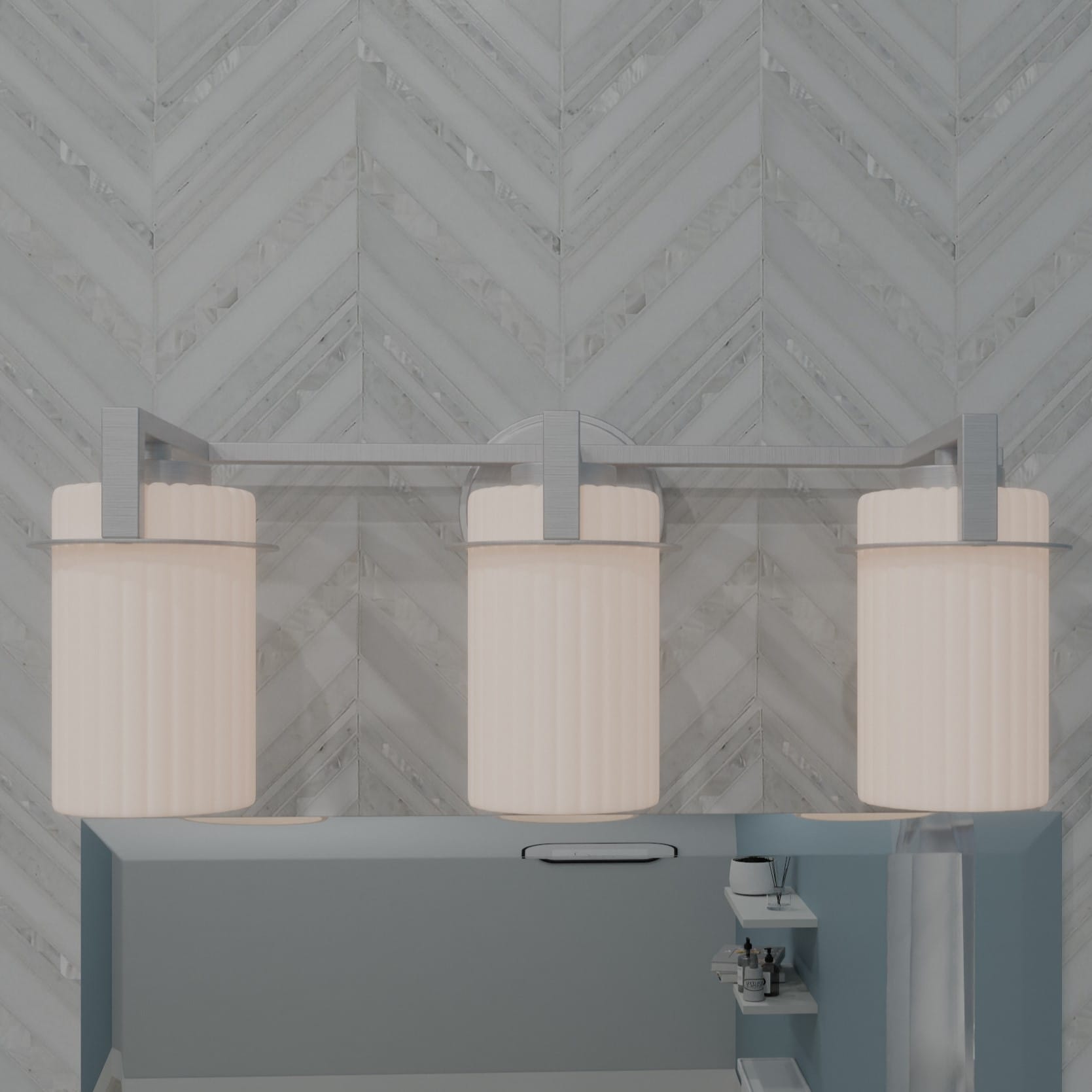 Quoizel SEY8622BN Seymour 22-in 3 -Light Brushed Nickel Transitional Vanity light
