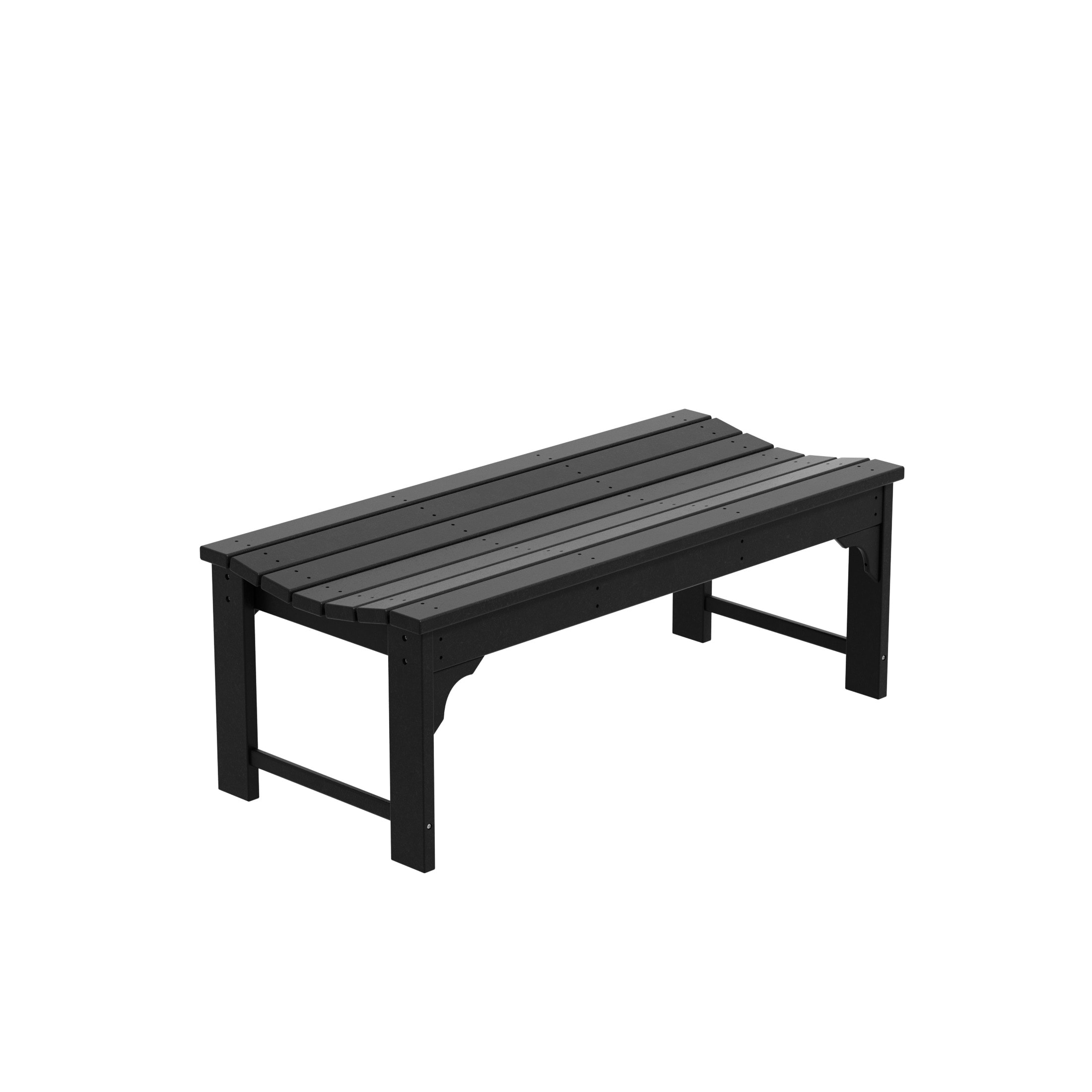 Westin Furniture OP2001-BN-BK Laguna 46-Inches W x 17.7-Inches H Black HDPE Garden Bench