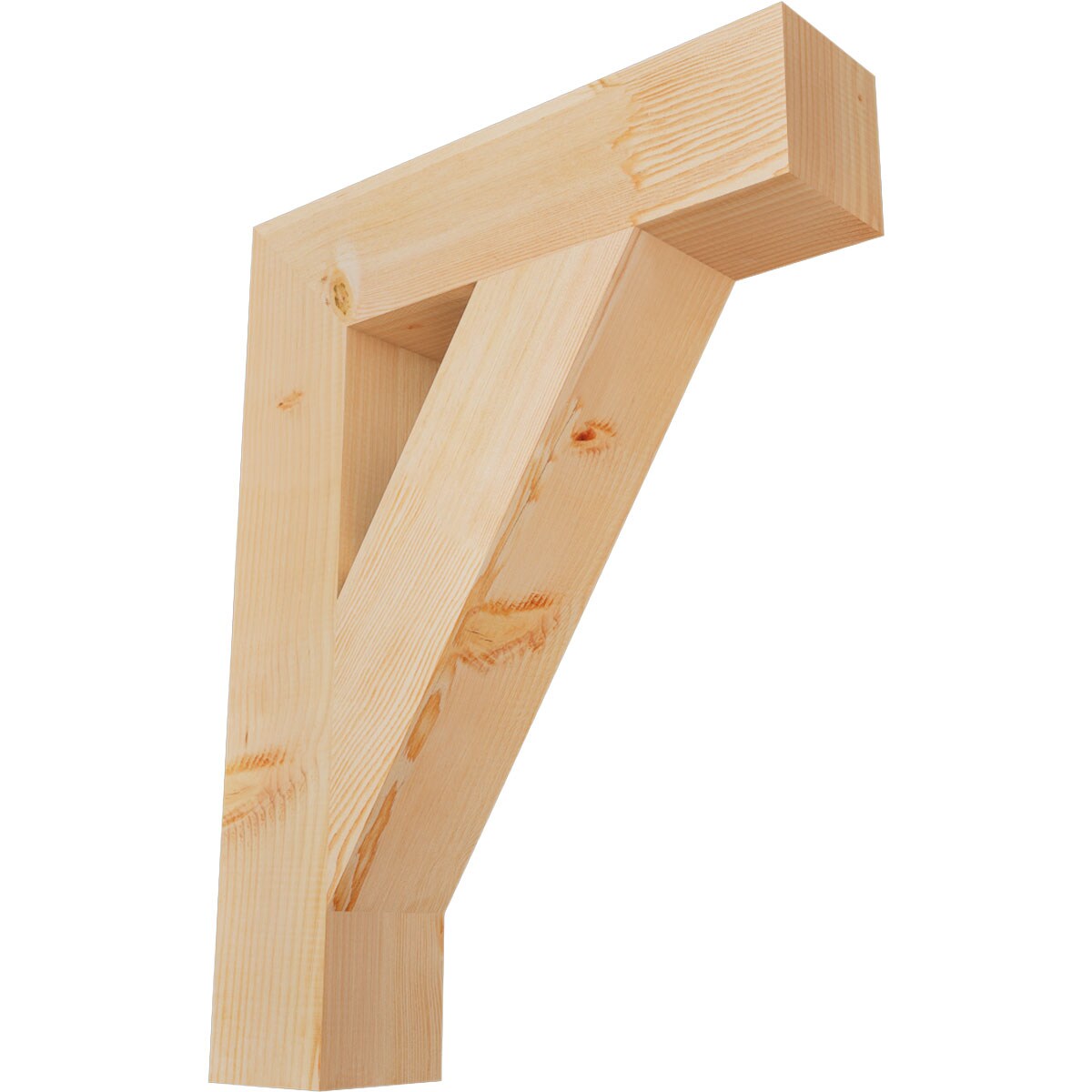 Ekena Millwork BKT06X26X34TRA05SDF Traditional block smooth 5-1/2-in x 26-in x 34-in Douglas fir Brown Wood Standard bracket