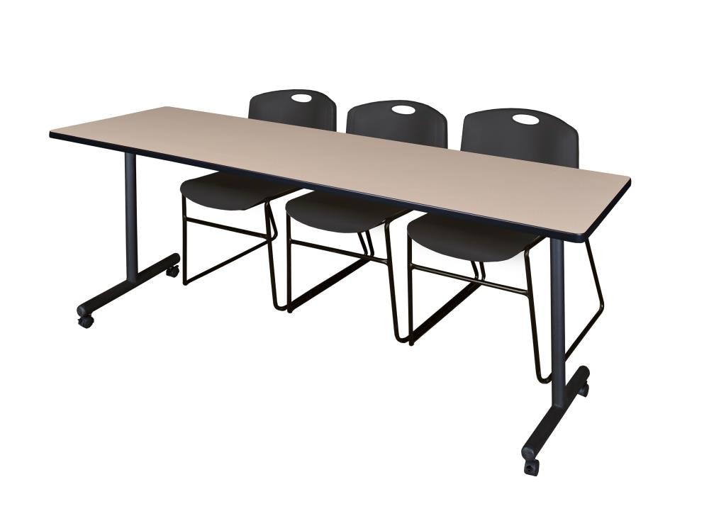 Regency MKTRCC8424BE44BK Training Off-white 4-Person Training Table (84-in W x 29-in H)