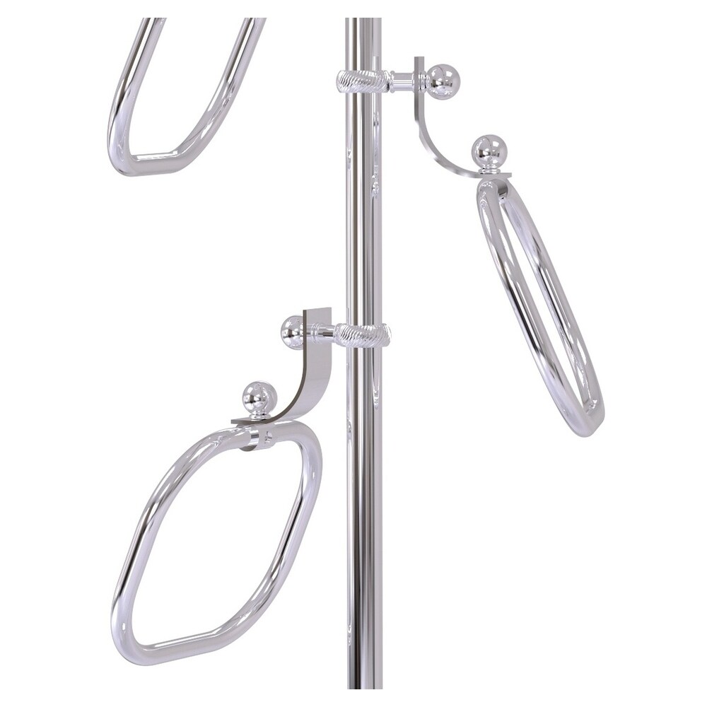 Allied Brass Polished Chrome Freestanding Floor Single Towel Ring in ...