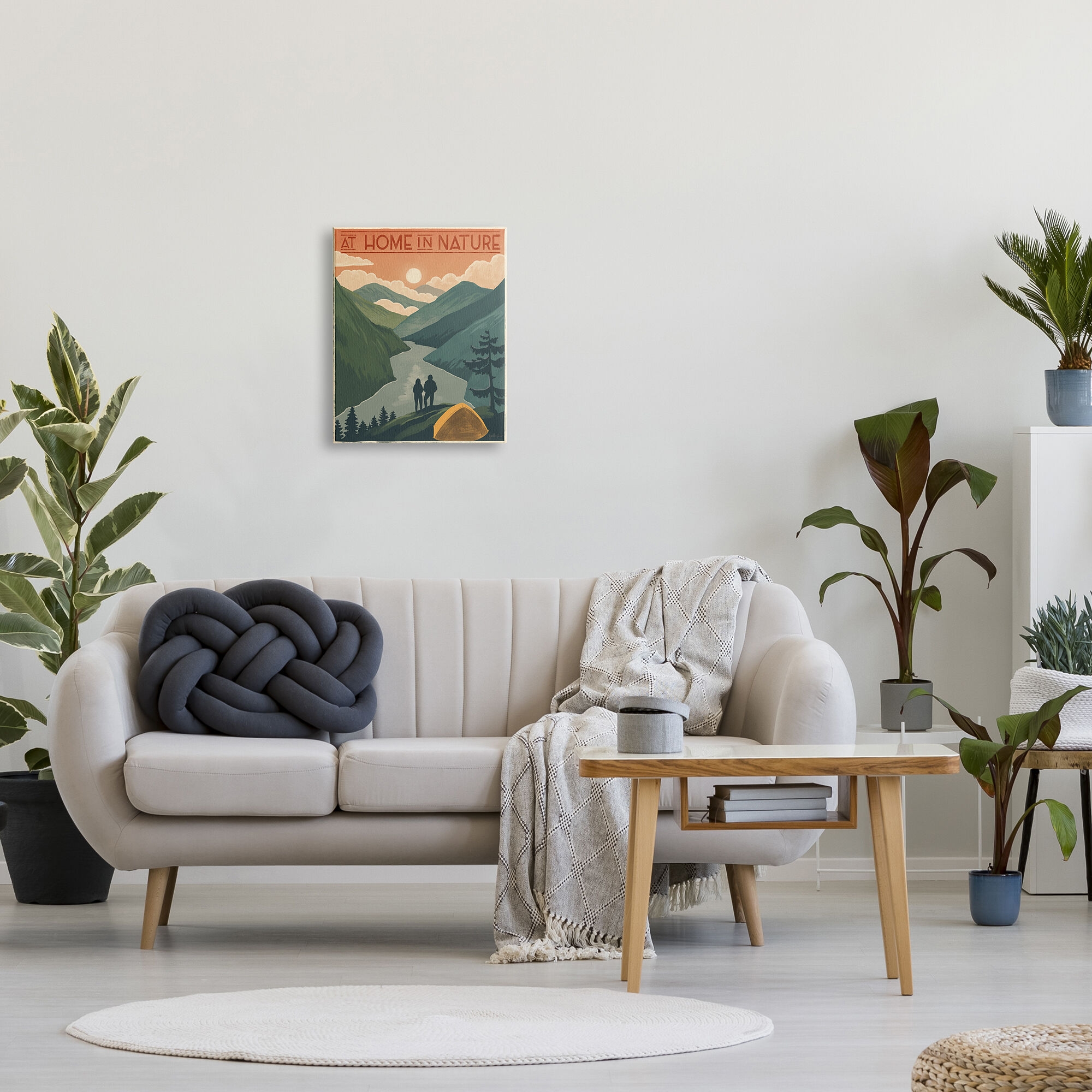 At Home in Nature Motivational Canvas Wall Art for Kids