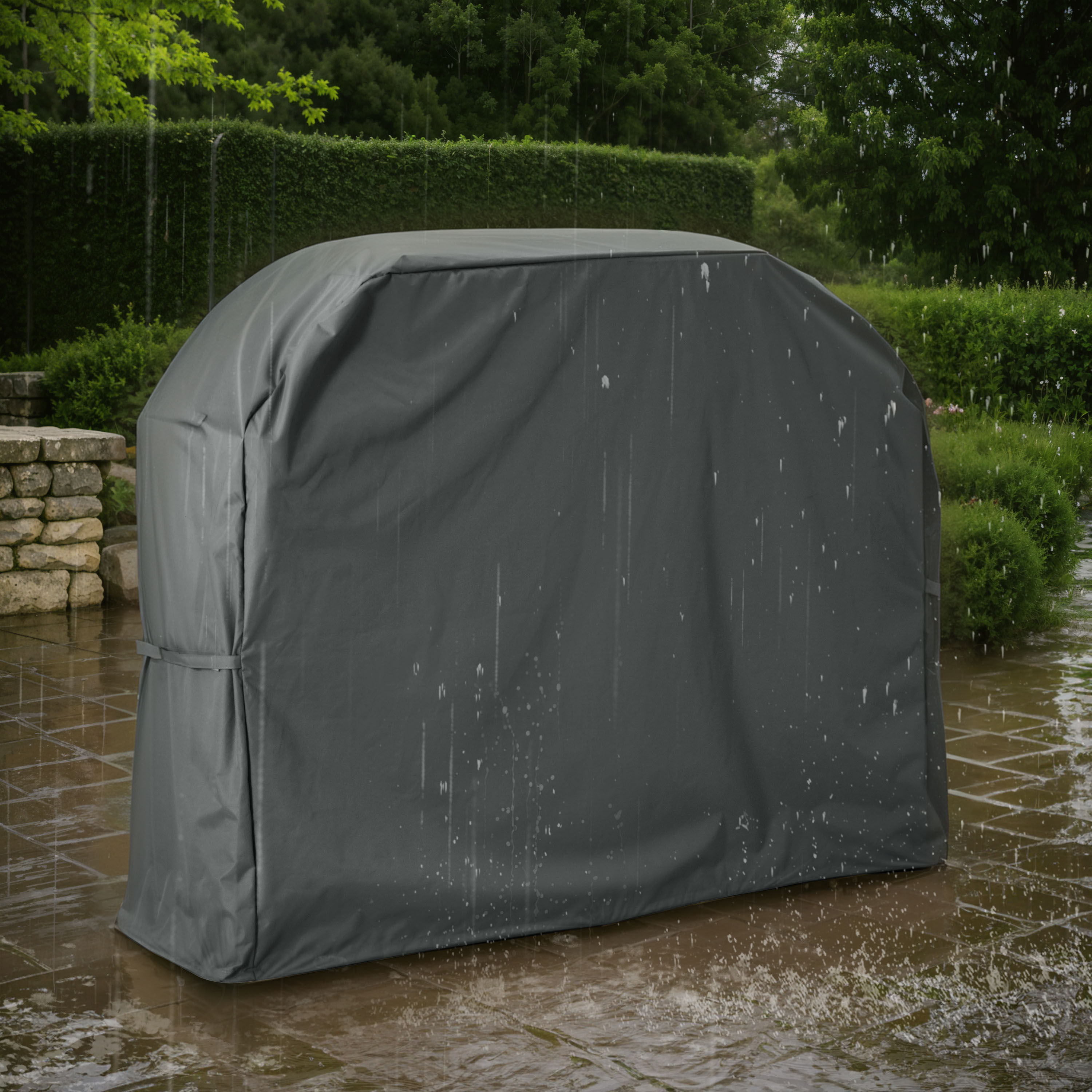 Christopher Knight Home 322837 Apollo Heavy-Duty BBQ Grill Cover with Weather-Resistant Design for Outdoor Protection