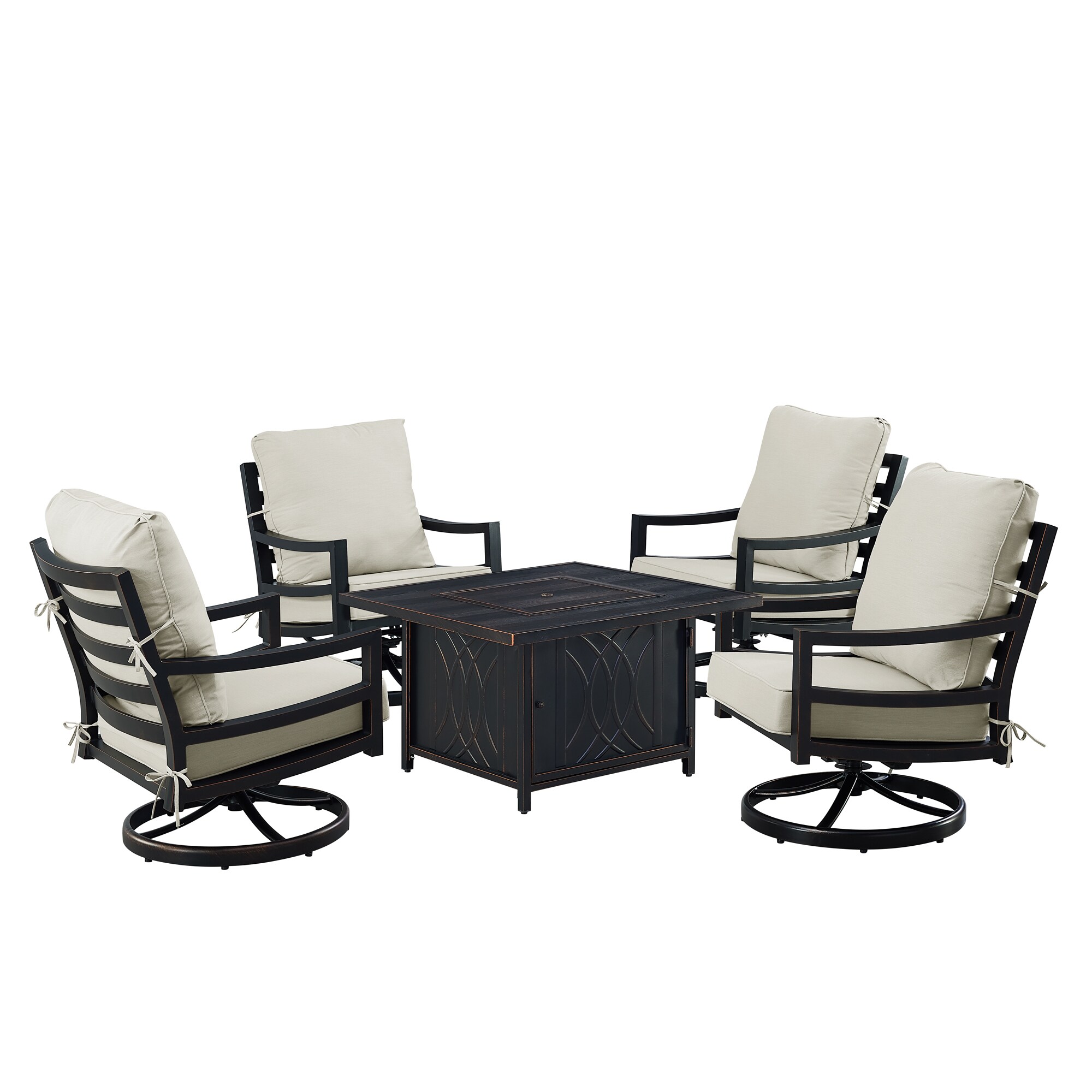 Oakland Living HUDSON4CHCAVELGCU Patio-Conversation-Sets - View #4