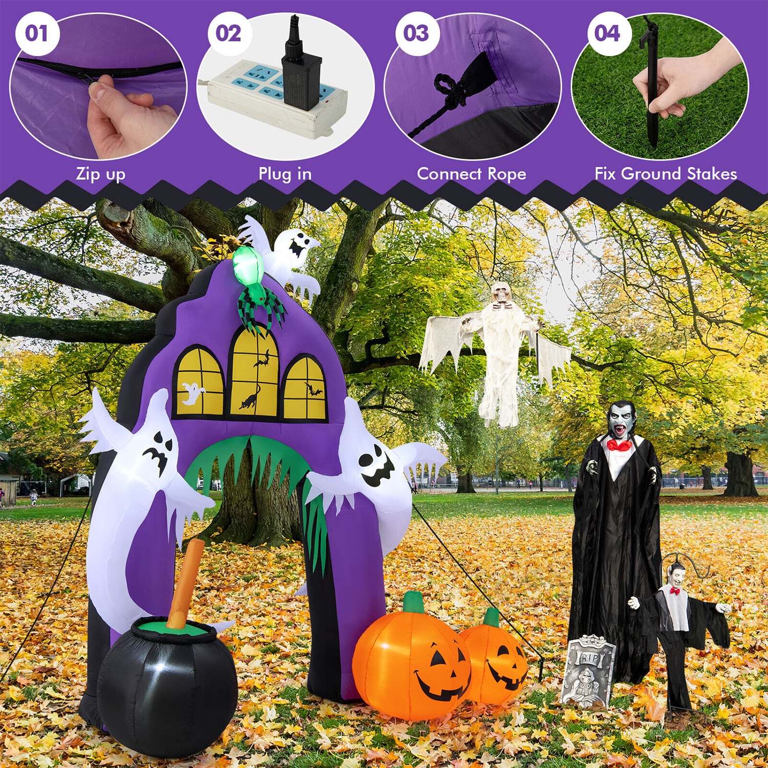 WELLFOR TX-HGY-10015US Outdoor-Halloween-Decor - View #7
