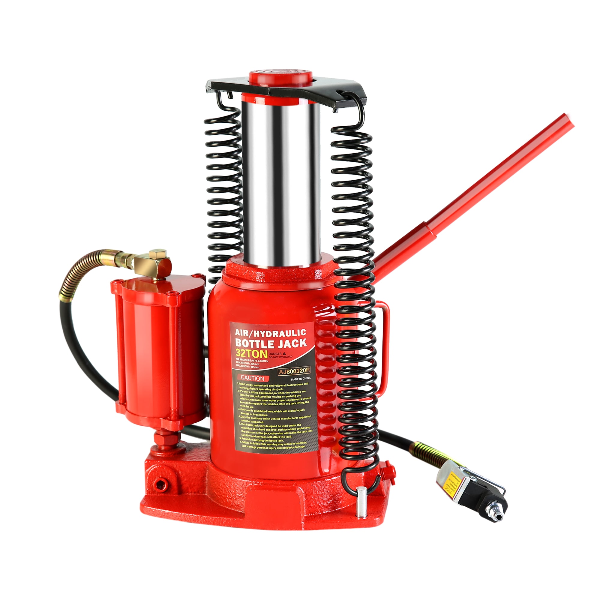 Kahomvis YS-QP214-013 Red 32-Tons Steel Air/Hydraulic Bottle jack