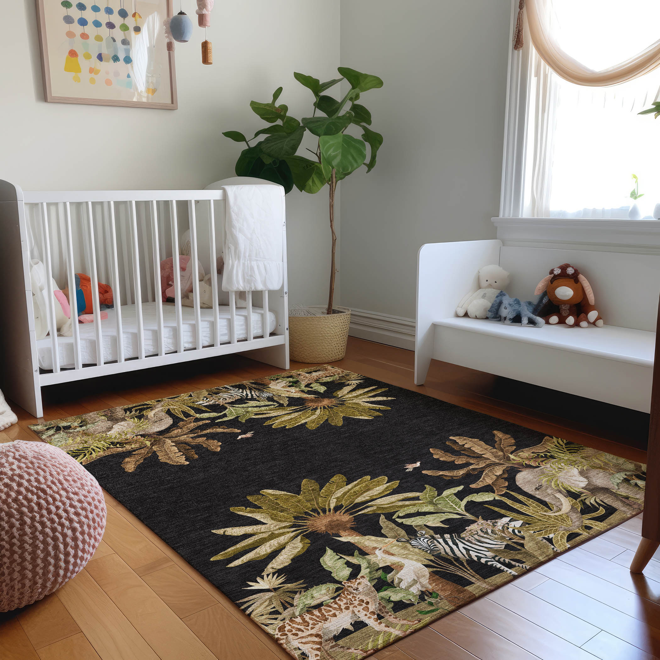 Addison Rugs AMF203MI3X5 Mayfield AMF203MI 3 x 5 (ft) Loomed Polyester Midnight Rectangular Indoor Geometric Machine washable Area rug