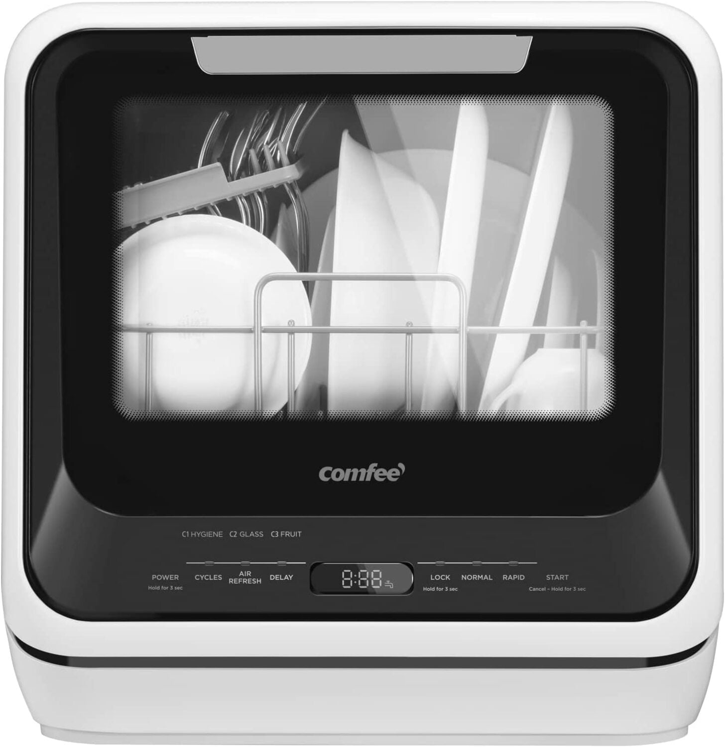 Countertop Dishwasher Portable Compact Dishwasher W/ 4 Washing Programs,  Energy Save with Low Water Consumption, No Installation for Small  Apartments