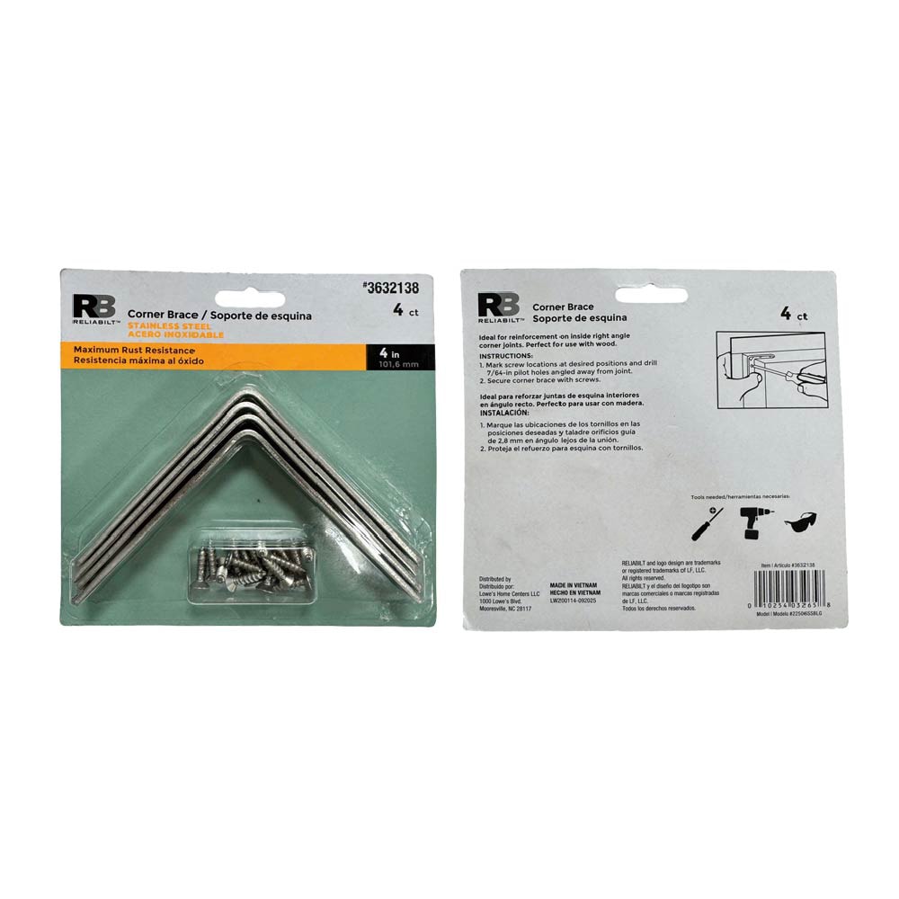 RELIABILT 22506SSBLG Mending-Plates-Brackets-Braces - View #4