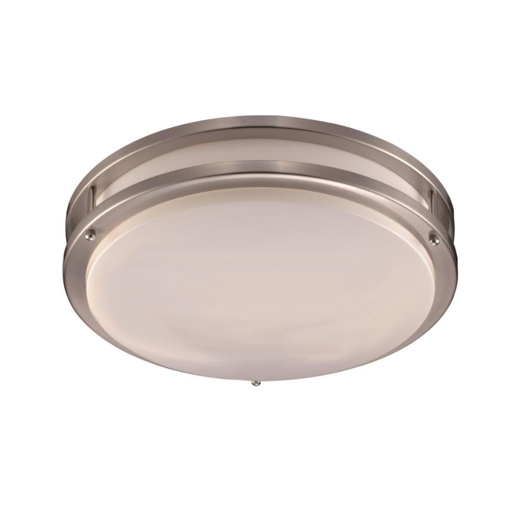 Lucid Lighting LED-10260 BN 1 -Light 9.5-in Brushed Nickel Flush Mount Light