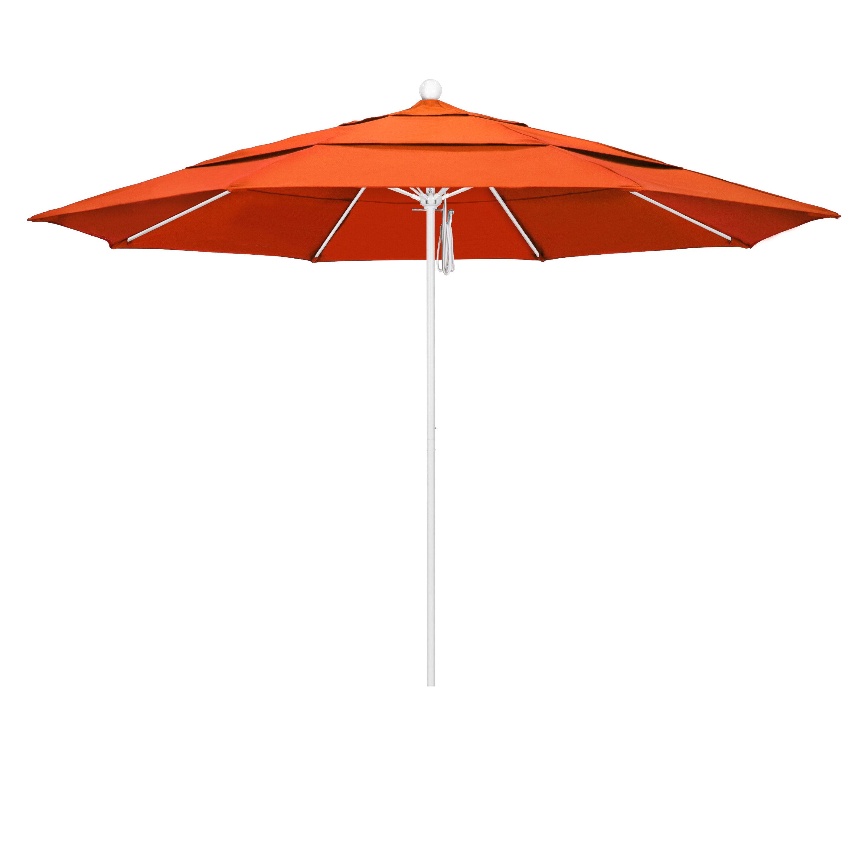 California Umbrella ALTO118170-5415-DWV 11-ft Aluminum Orange No-tilt Market Patio Umbrella