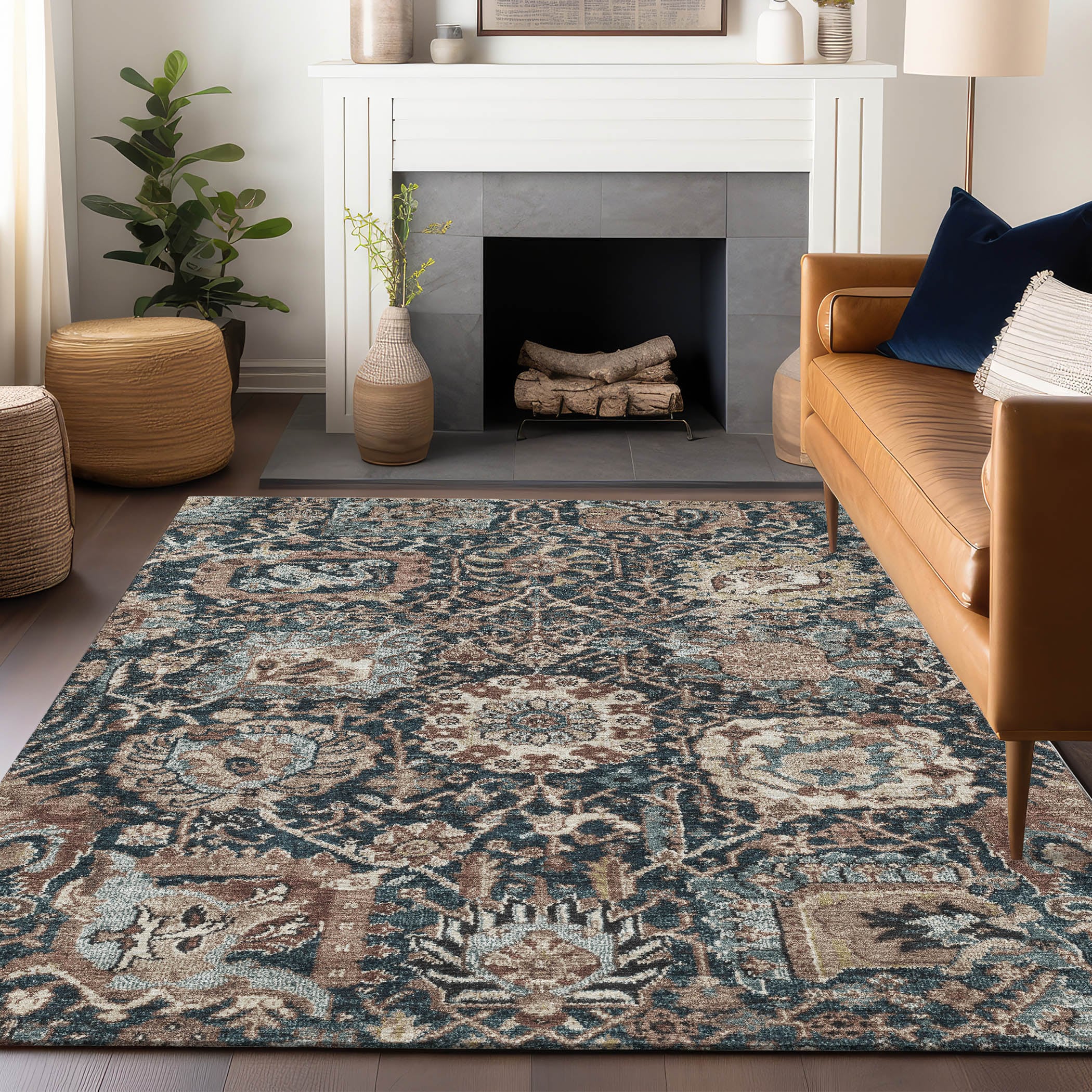 Addison Rugs ACN1325TP3X5 Chantille ACN1325TP 3 x 5 (ft) Polyester Taupe Rectangular Indoor/Outdoor Geometric Machine washable Area rug
