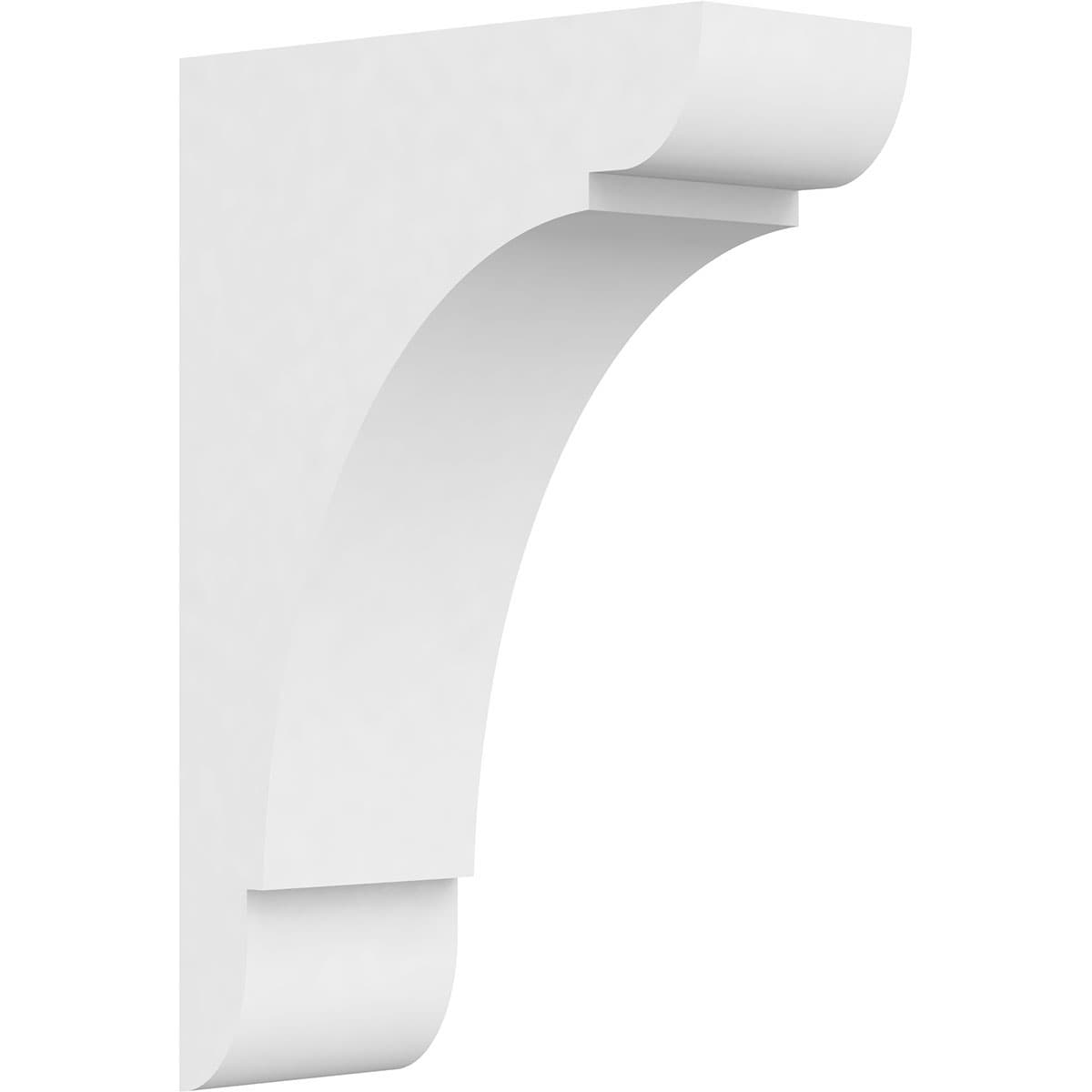 Ekena Millwork CORP03X08X12OLY 3-in x 8-in x 12-in Standard olympic Unfinished White PVC Paintable Corbel