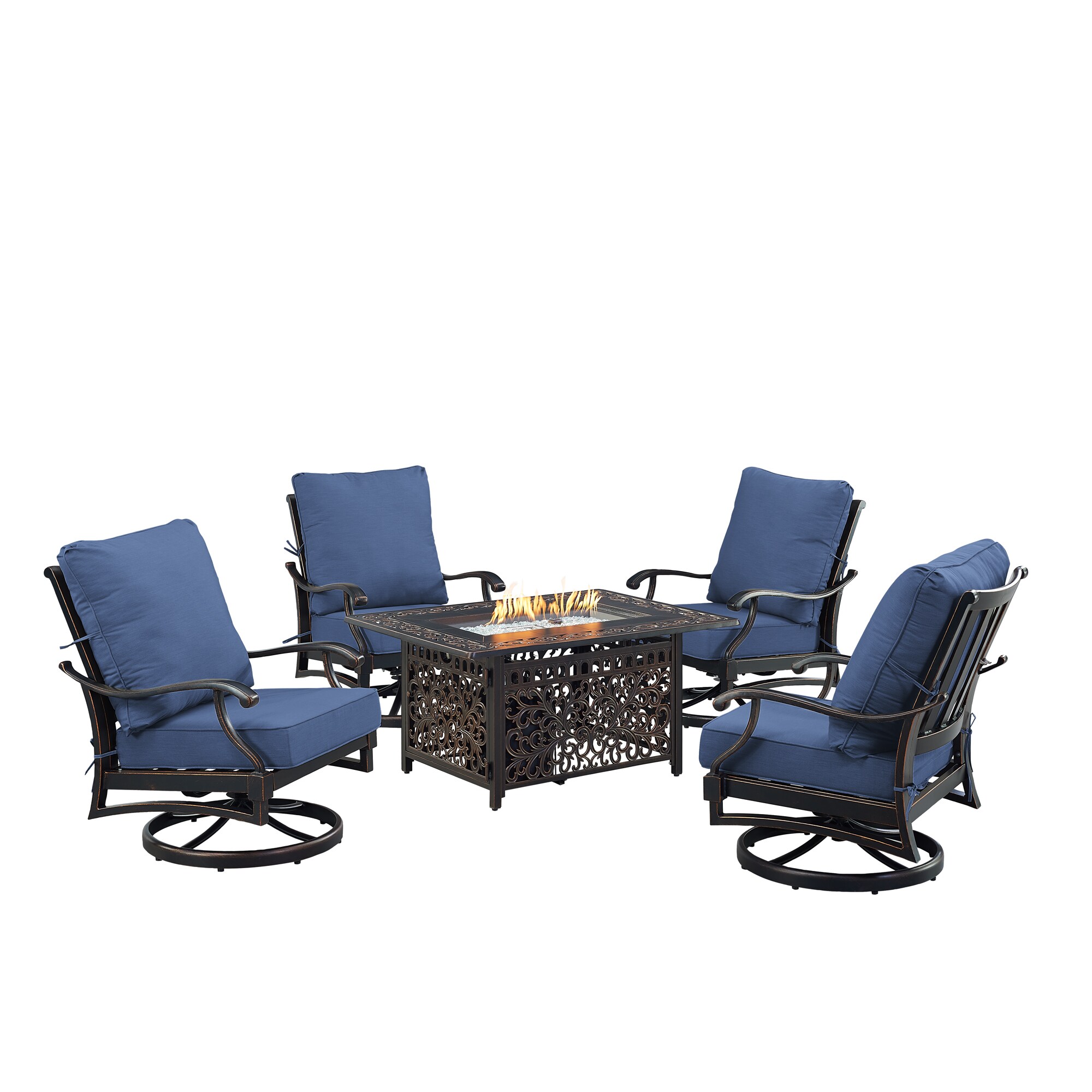 Oakland Living SHAO4CHCABOSBLCUA Patio-Conversation-Sets - View #2
